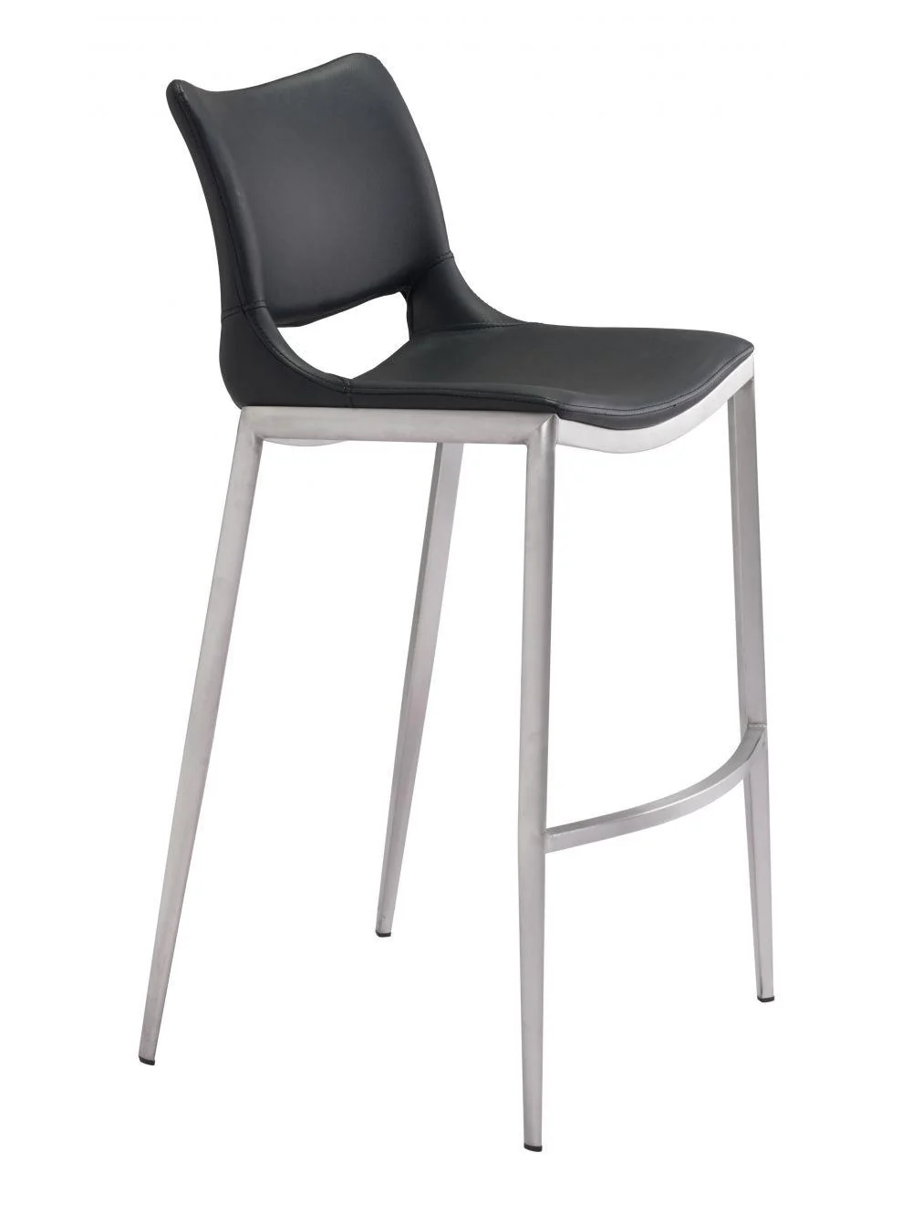 Ace Bar Chair (Set of 2) Black & Silver - Frankwebs