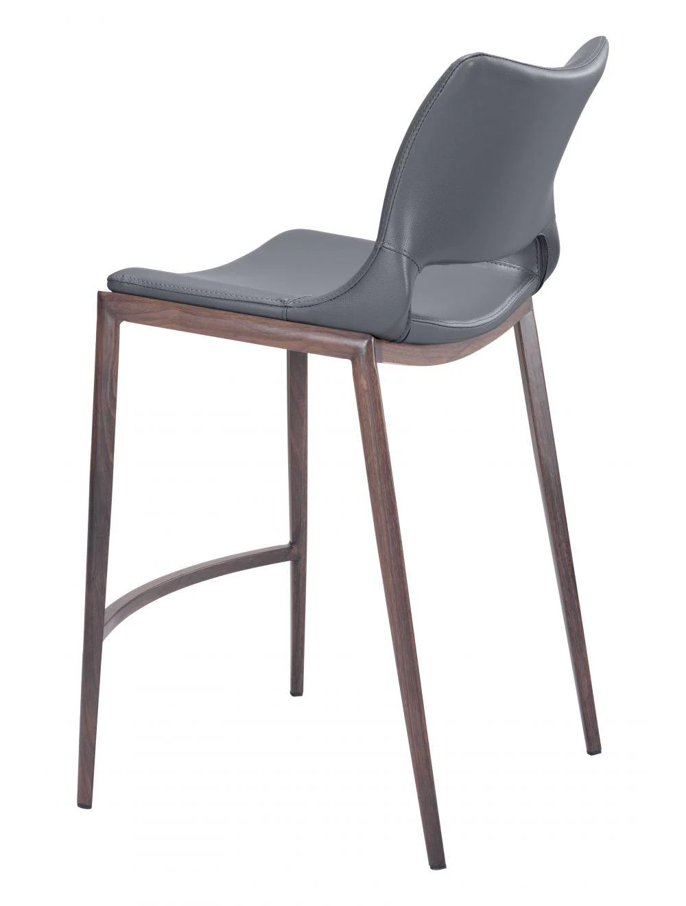 Ace Counter Chair (Set of 2) Dark Gray & Walnut - Frankwebs