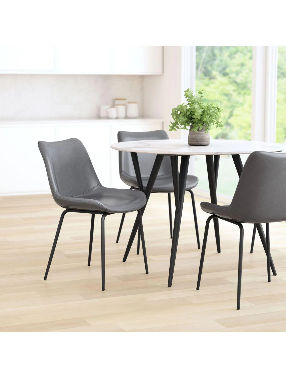 Byron Dining Chair (Set of 2) Gray - Frankwebs