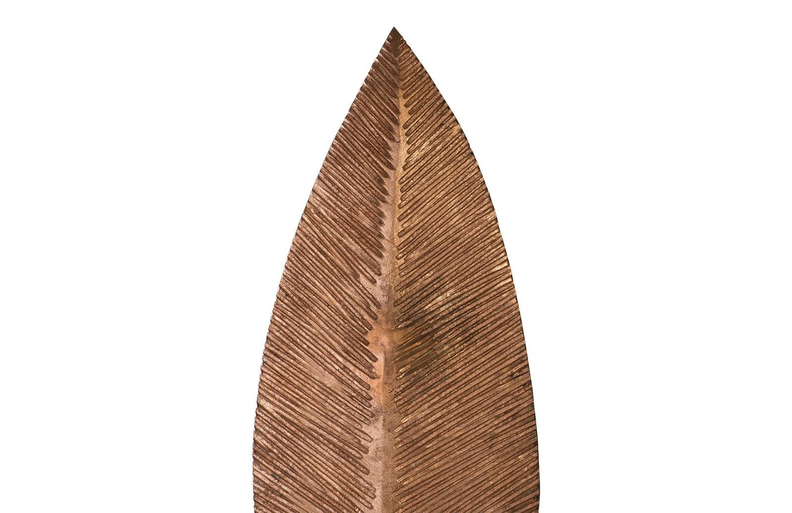 Carved Leaf on Stand, Copper Leaf, LG - Frankwebs