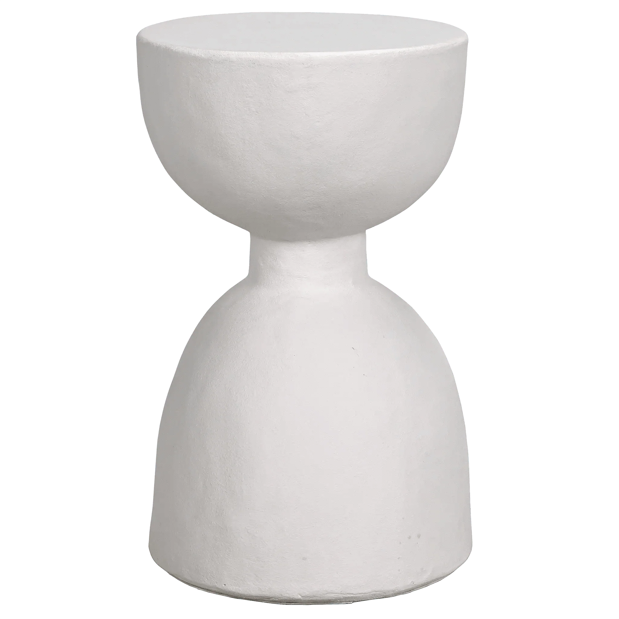 Hourglass Stool, White Fiber Cement - Frankwebs
