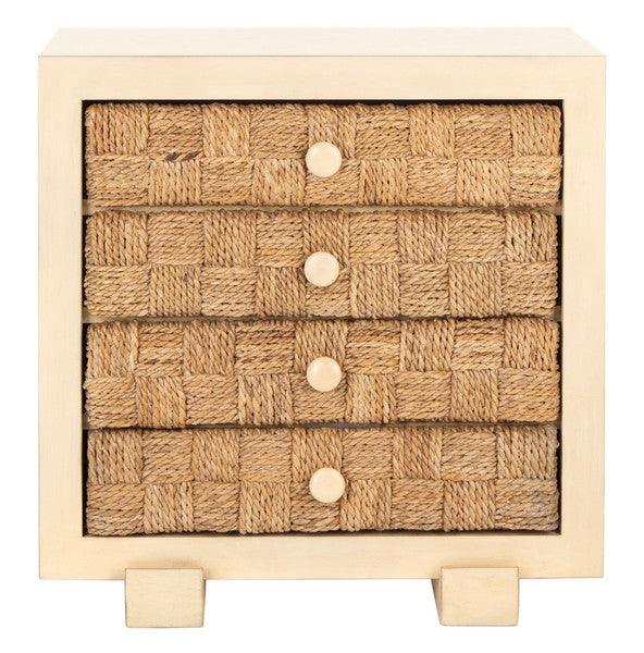 ROSARIO WOVEN WOOD NIGHTSTAND - Frankwebs