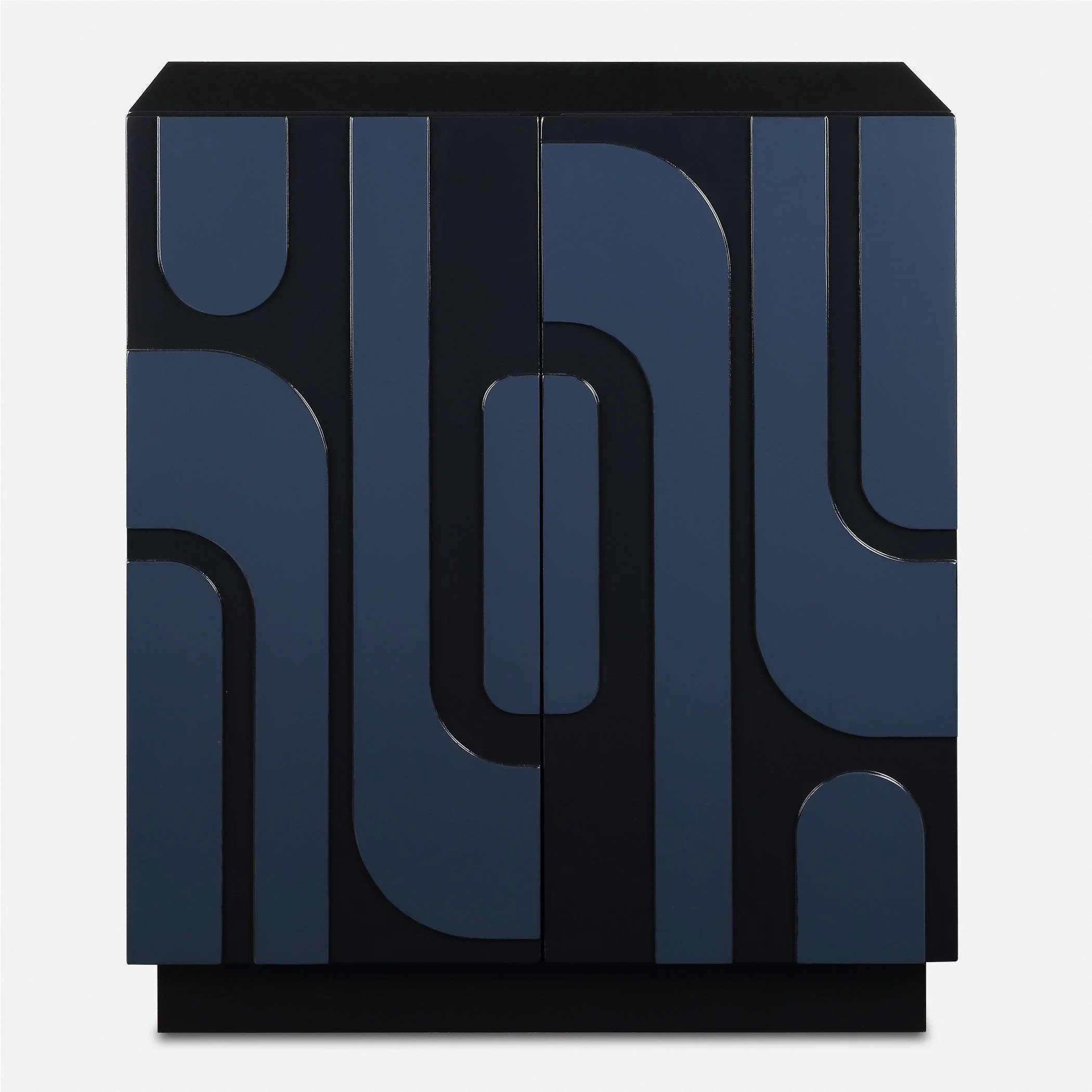 Valeria 2 Door Glossy Blue Cabinet - Frankwebs