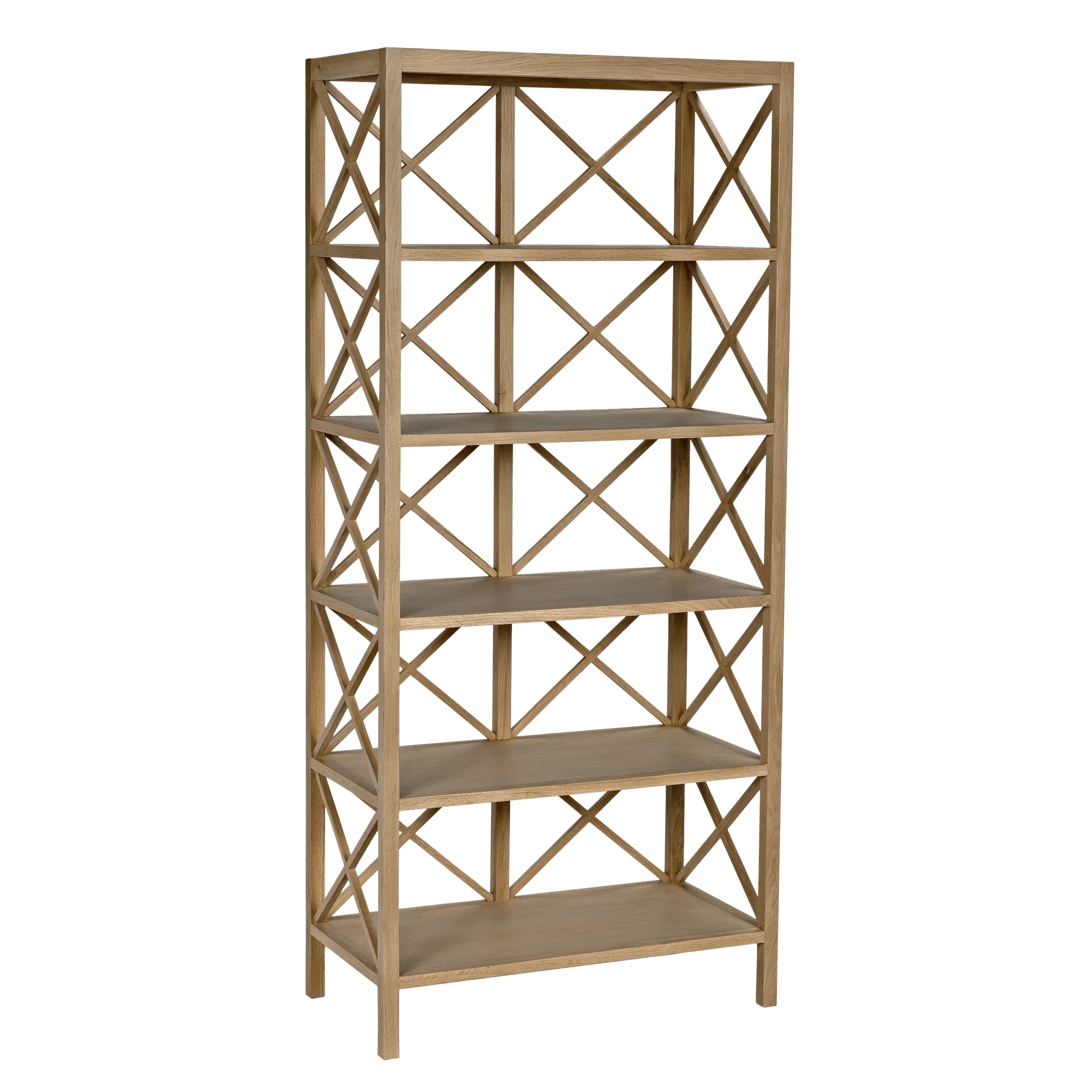 Nikolai Bookcase, White Oak - Frankwebs