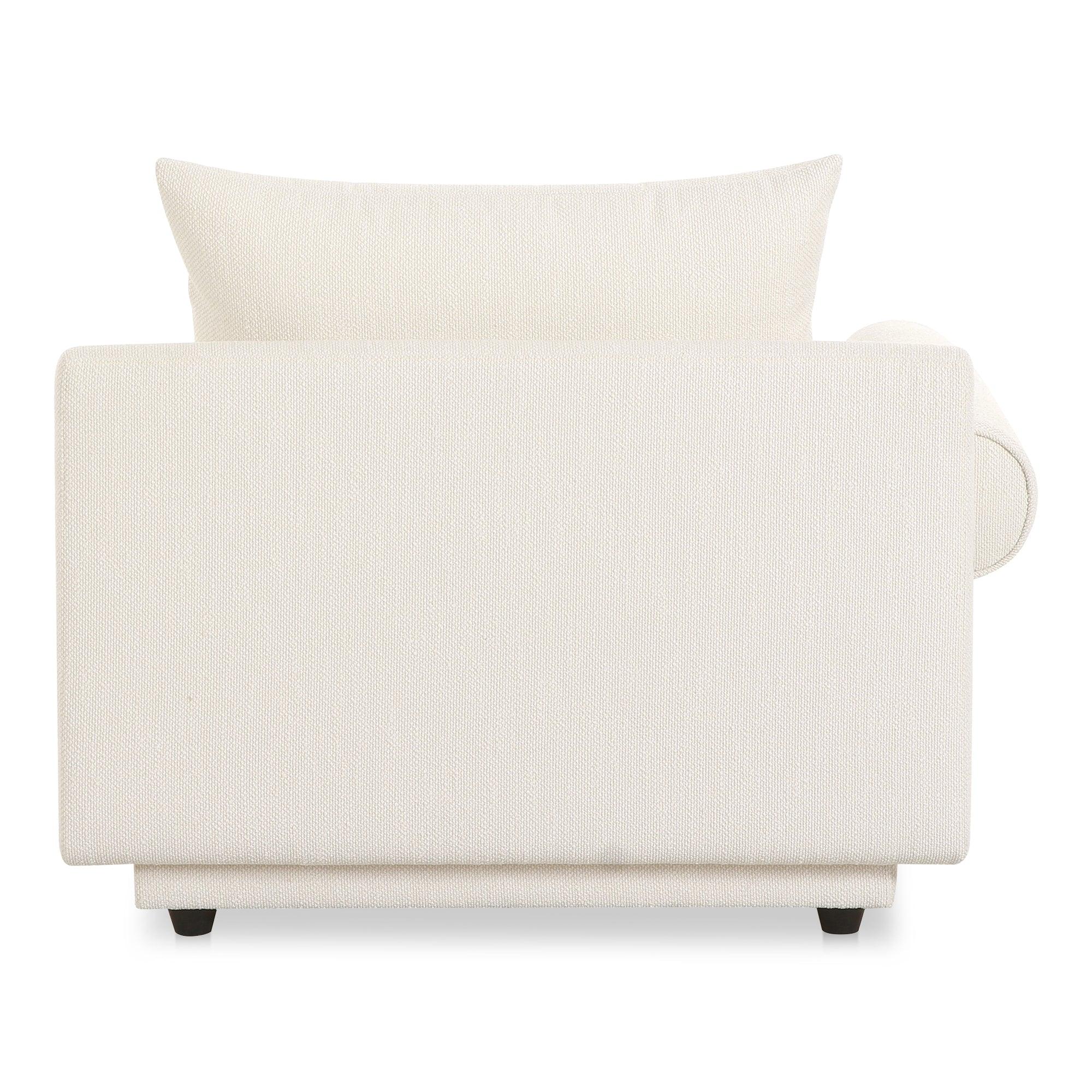 Rosello Left Arm Facing Chair White - Frankwebs
