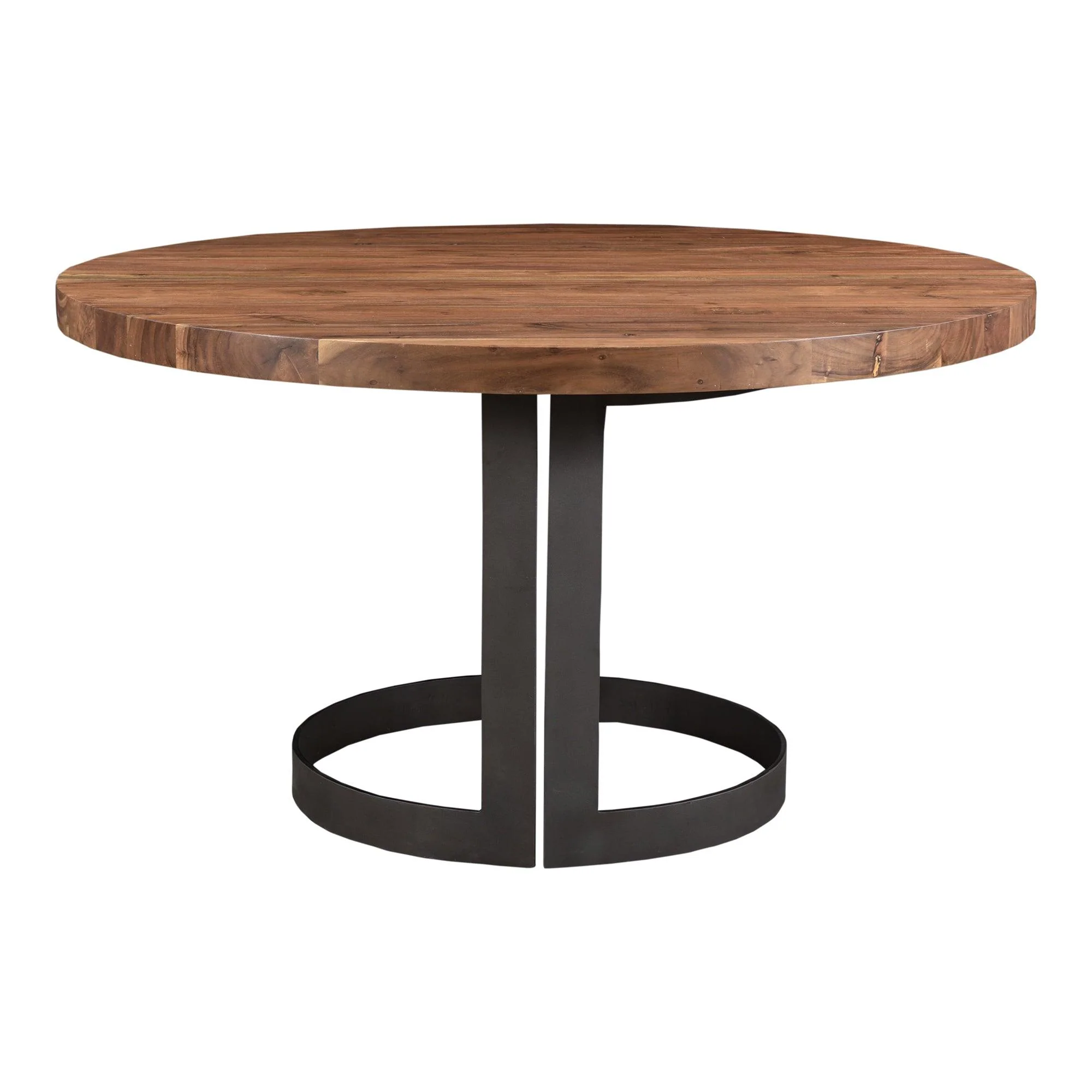 Bent Round Dining Table 54In Smoked - Frankwebs