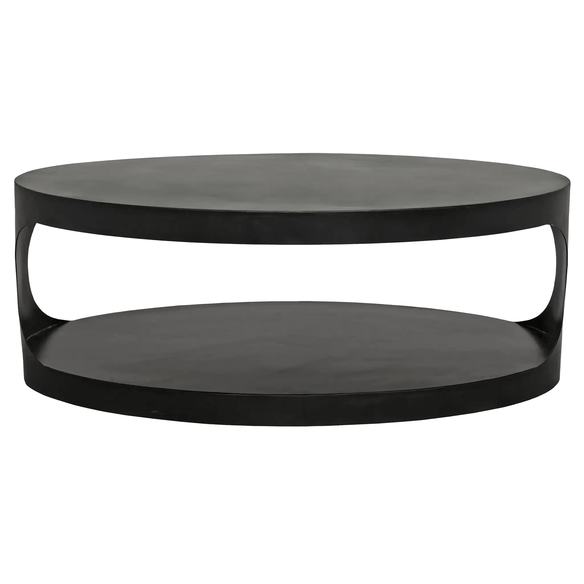 Eclipse Oval Coffee Table, Black Steel - Frankwebs
