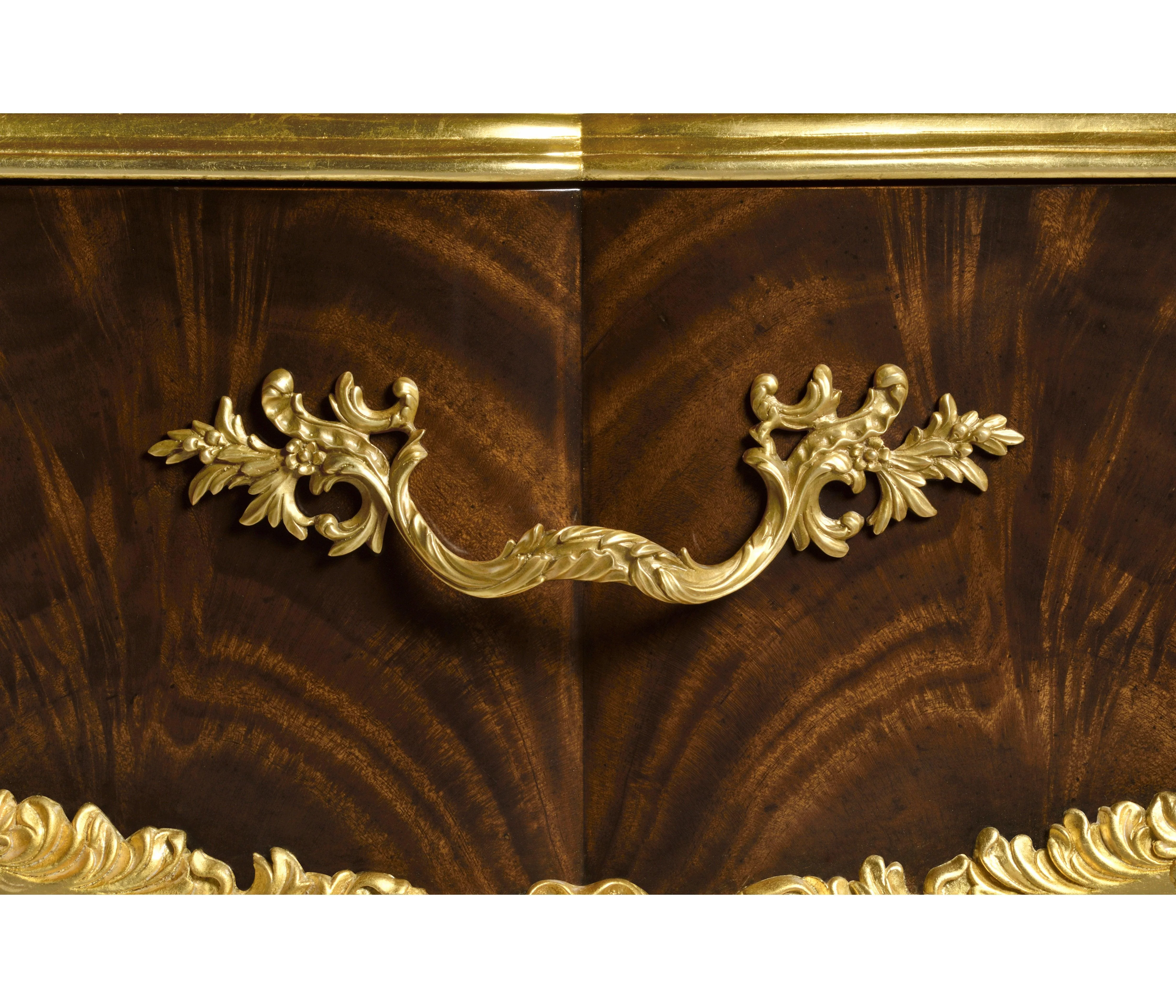 Country Farmhouse Mahogany & Gilded Nightstand - Frankwebs