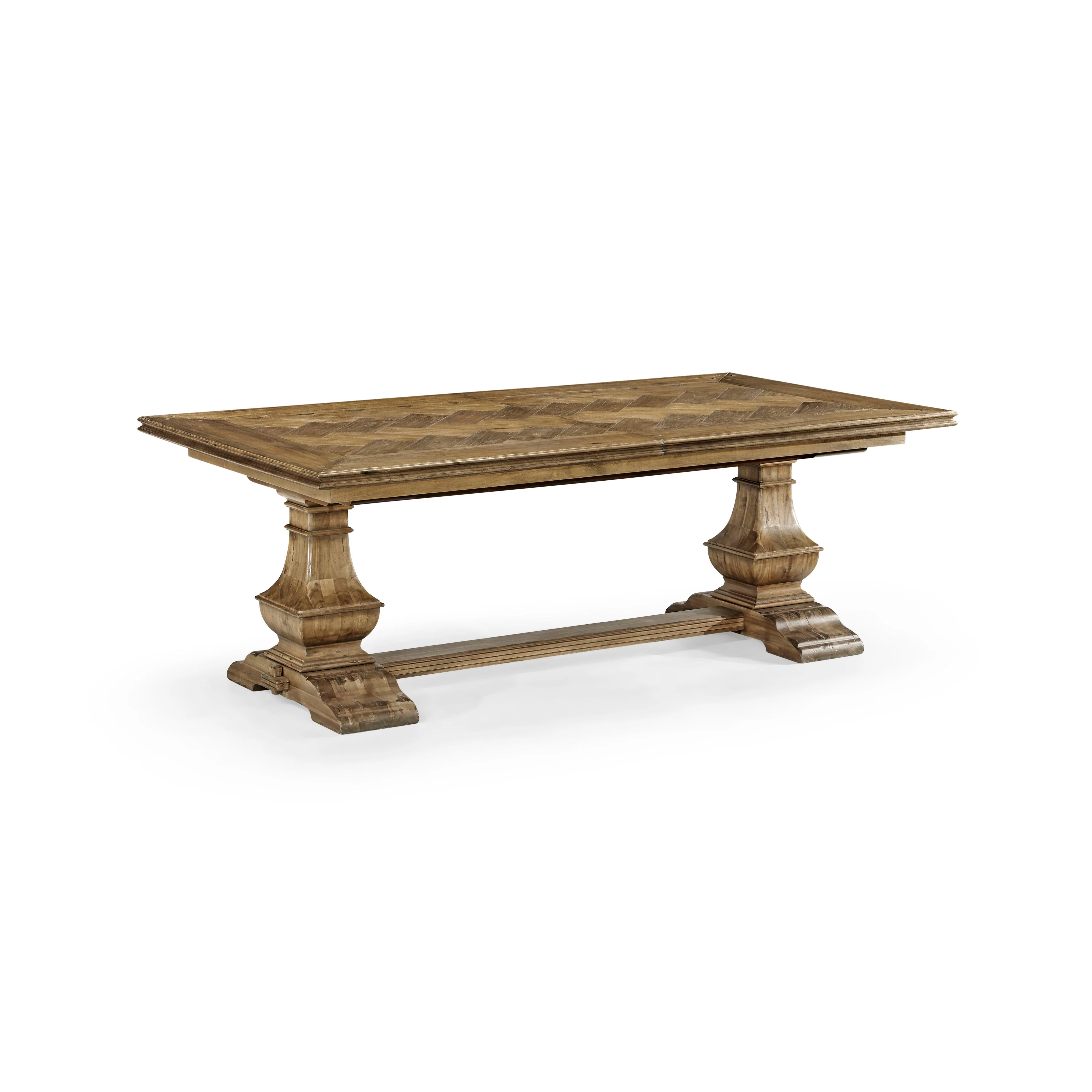 Casual Accents Medium Driftwood Parquet Top Dining Table - Frankwebs