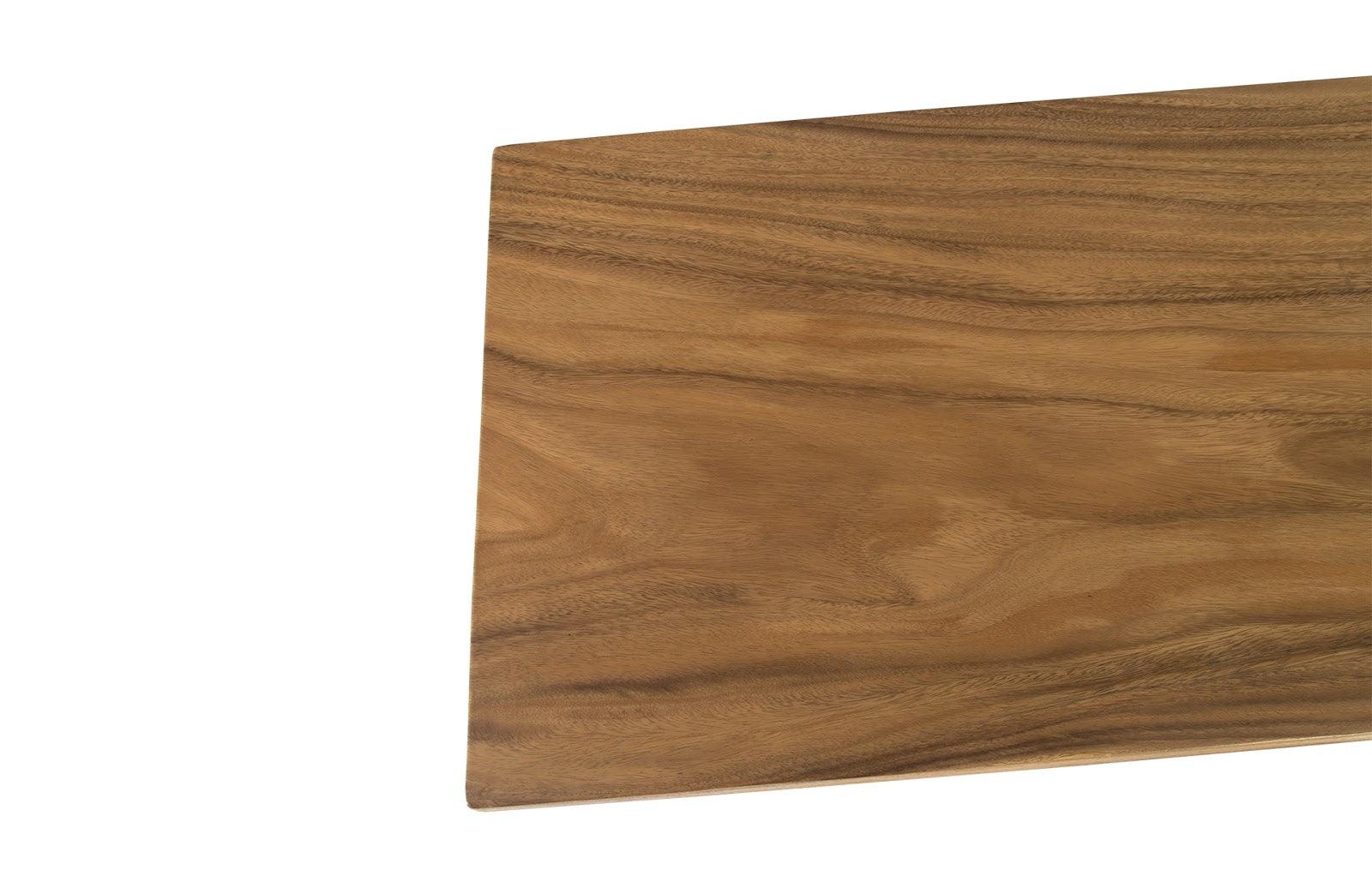 Iron Frame Standing Desk with Drawers, Chamcha Wood, Natural, Bar Height - Frankwebs