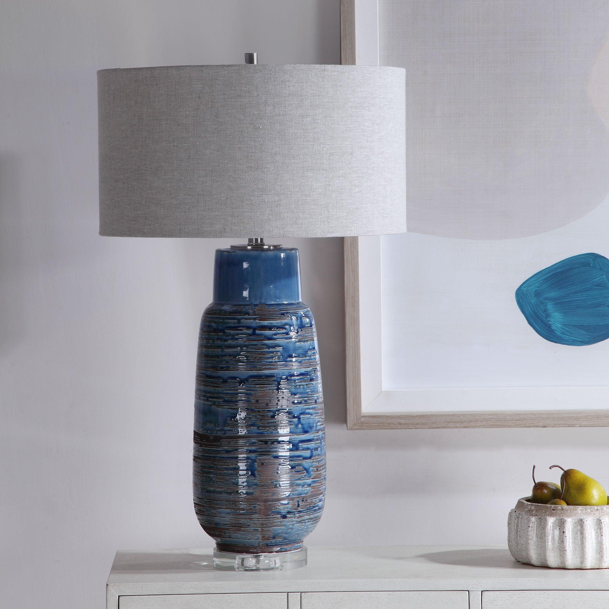 MAGELLAN BLUE TABLE LAMP - Frankwebs