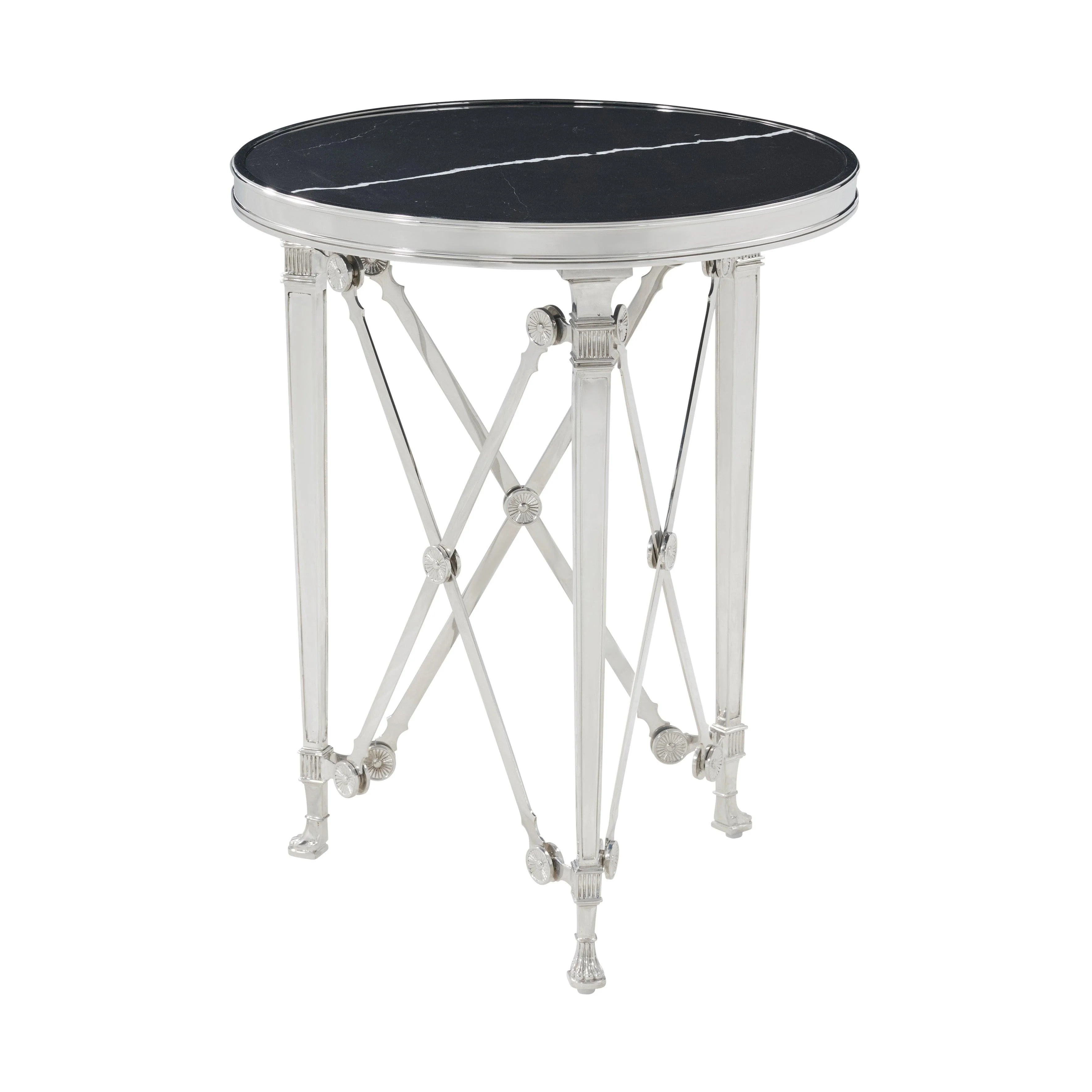 Spencer London Small Round Nickel Side Table - Frankwebs