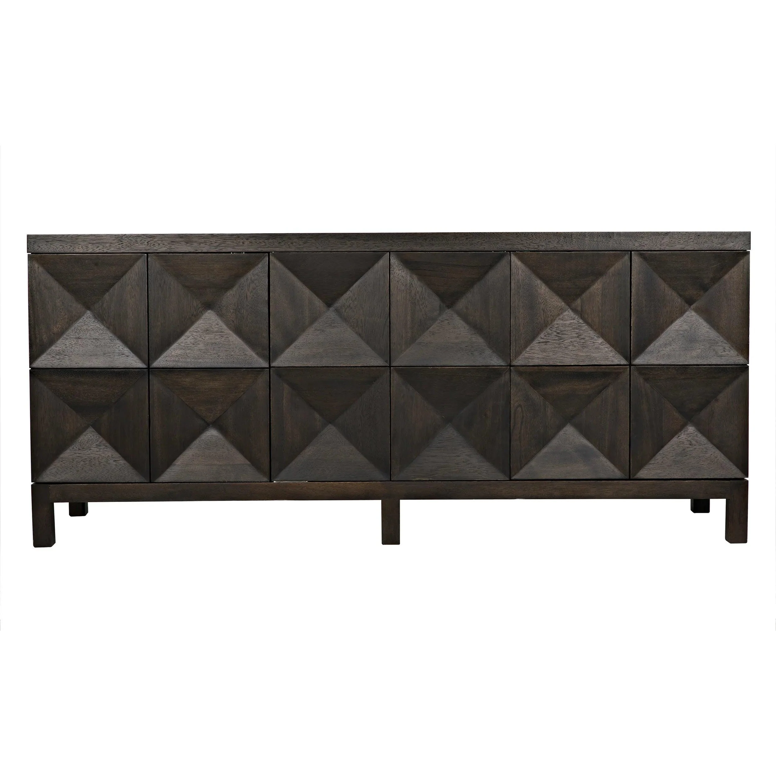 Quadrant 3 Door Sideboard, Ebony Walnut - Frankwebs