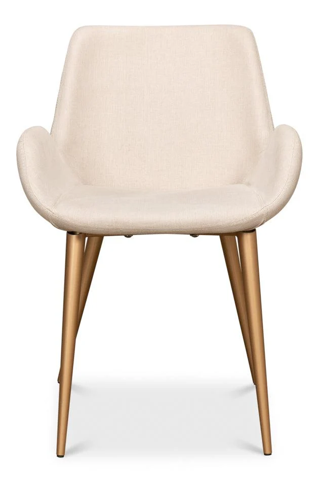 Thao Chair - Gold Legs - Flax Linen - Frankwebs