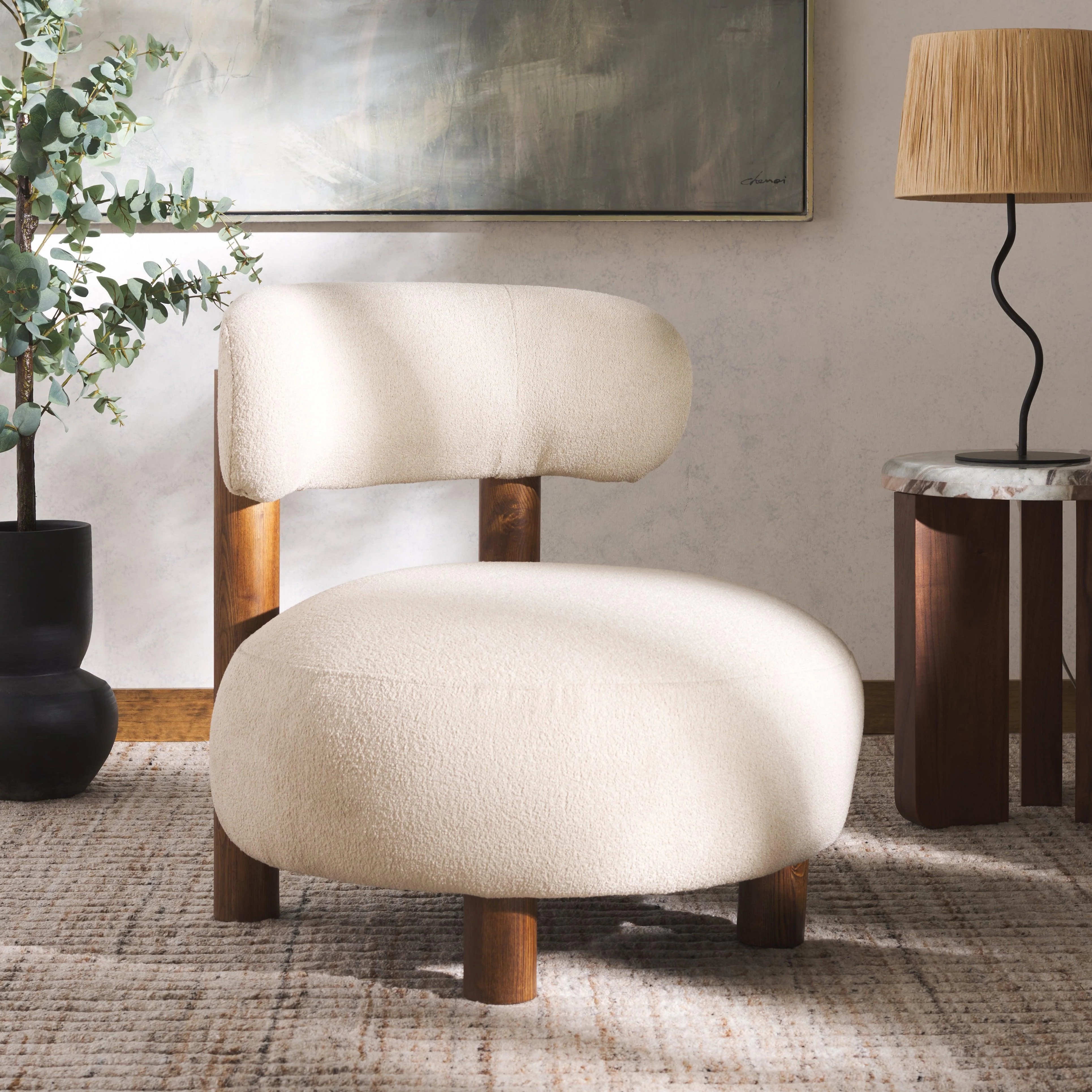 EDUARDO BOUCLE ACCENT CHAIR - Frankwebs