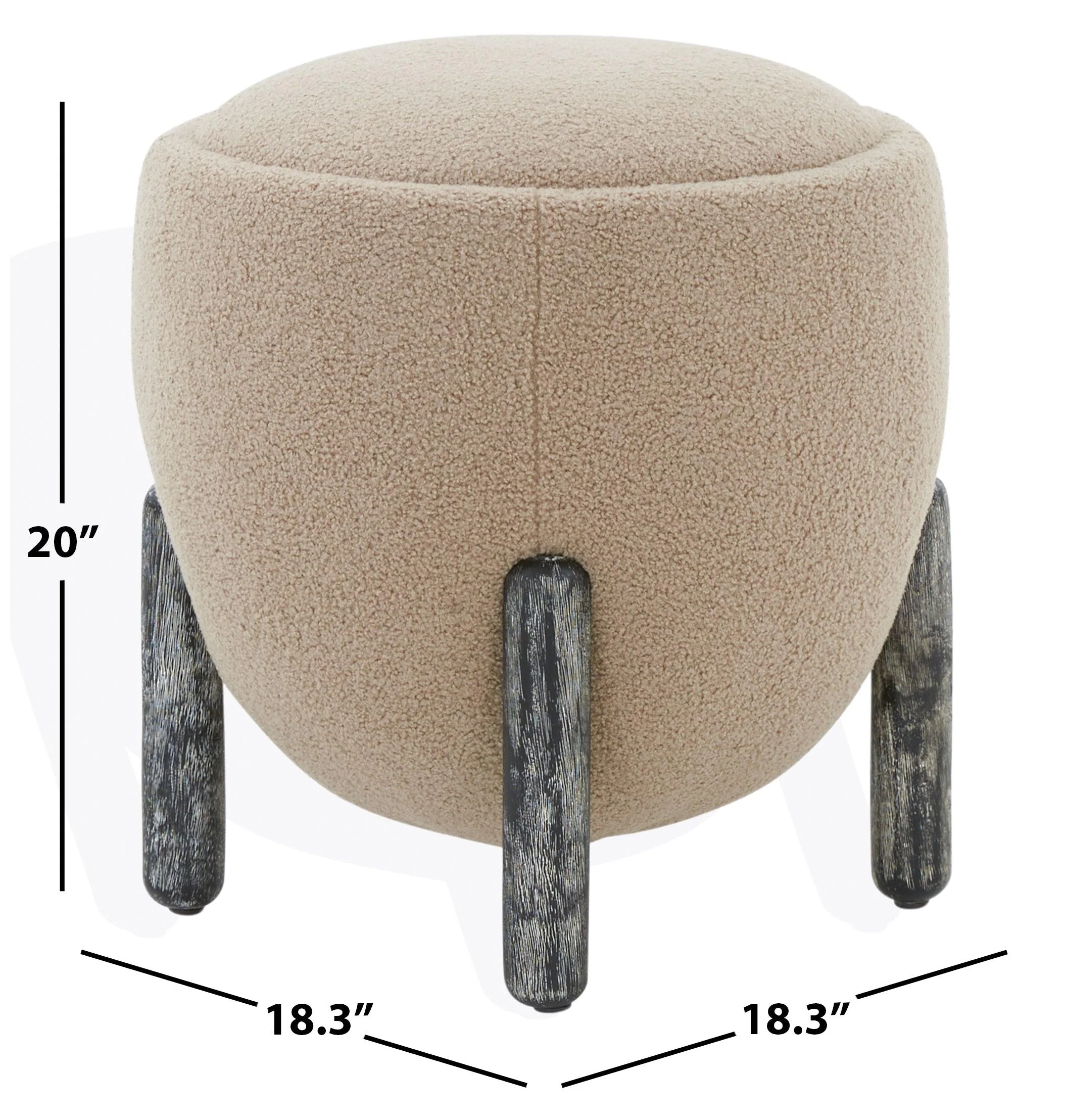 CLARABELLA UPHOLSTERED OTTOMAN - Frankwebs