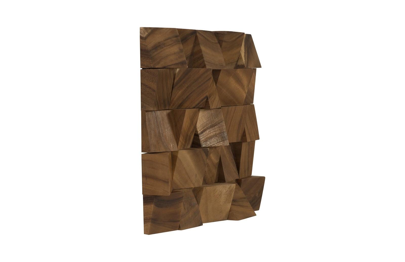 Blocks Wall Tile, Chamcha Wood, Natural - Frankwebs