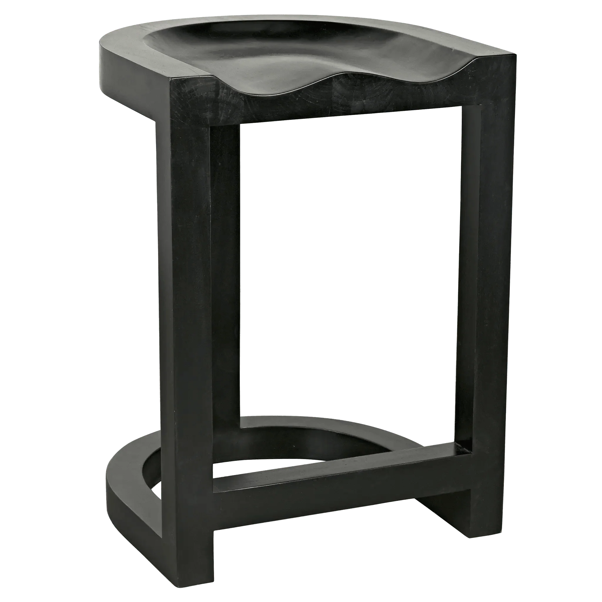 Saddle Counter Stool, Hand Rubbed Black - Frankwebs