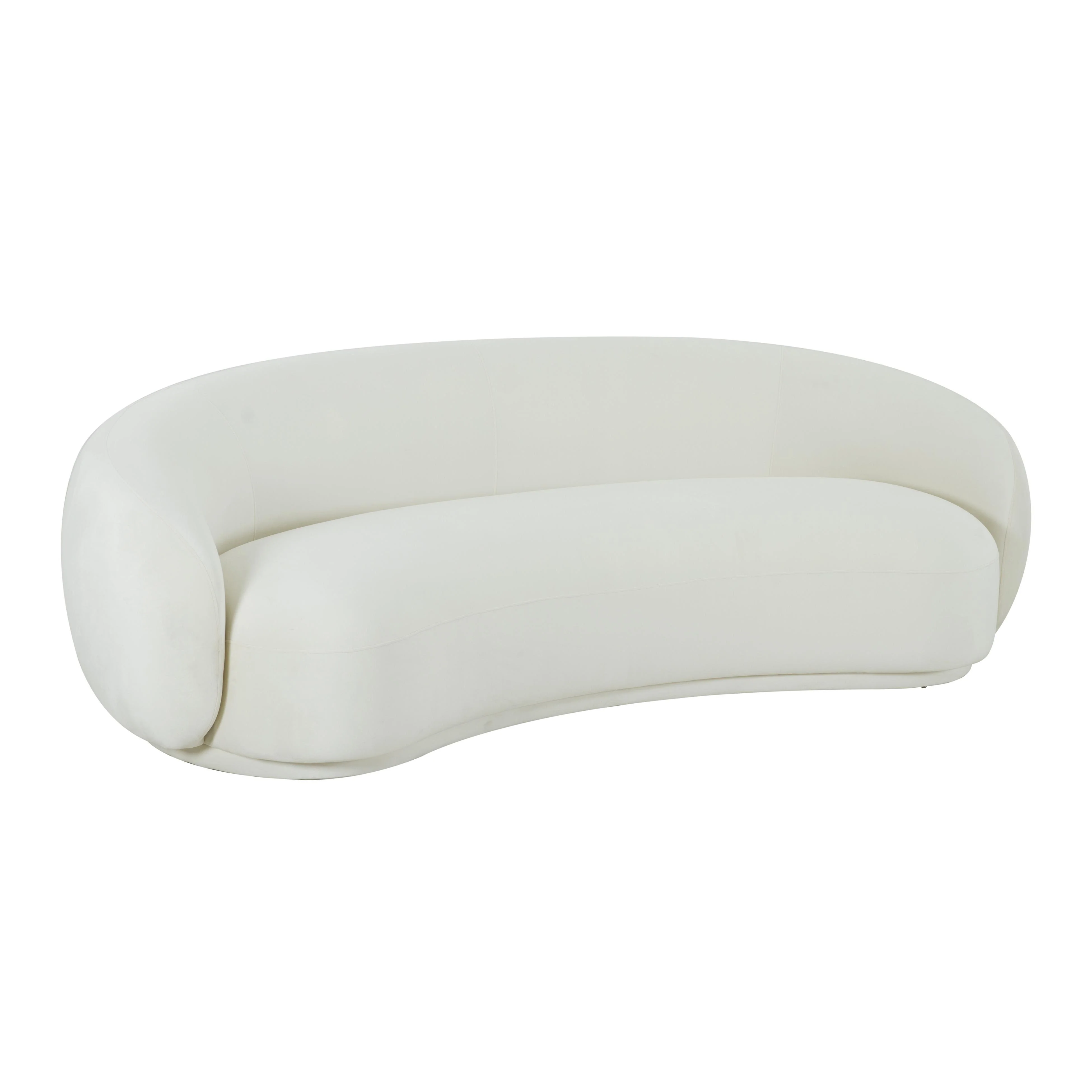 Kendall Cream Velvet Sofa - Frankwebs