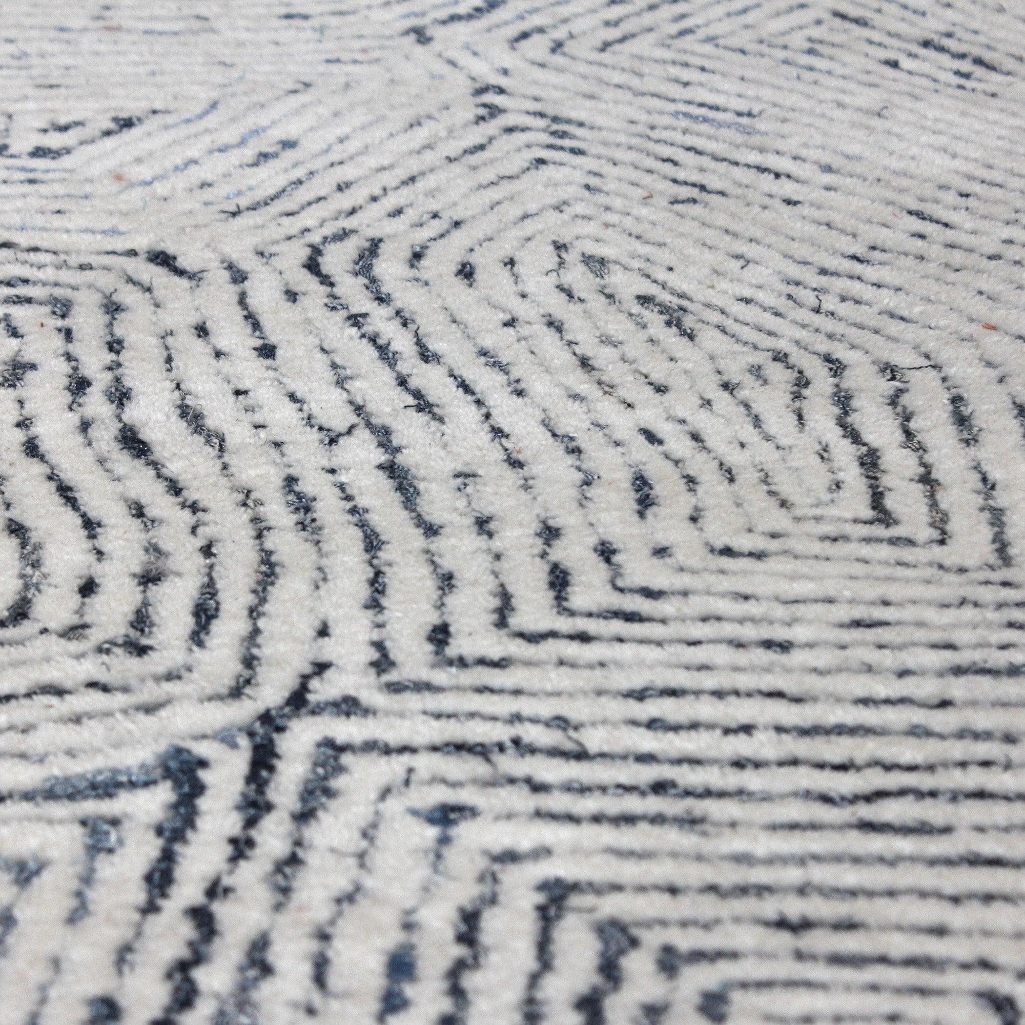 Maze Blue 9 X 12 Rug - Frankwebs