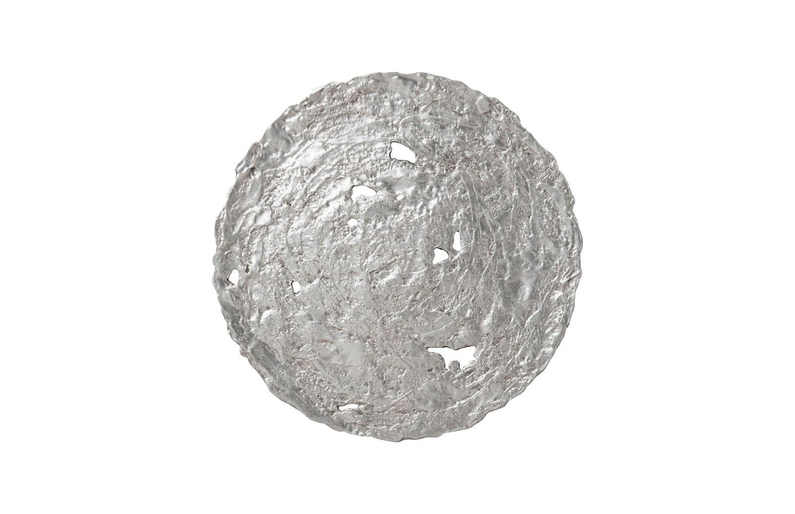Molten Wall Disc, Medium, Silver Leaf - Frankwebs