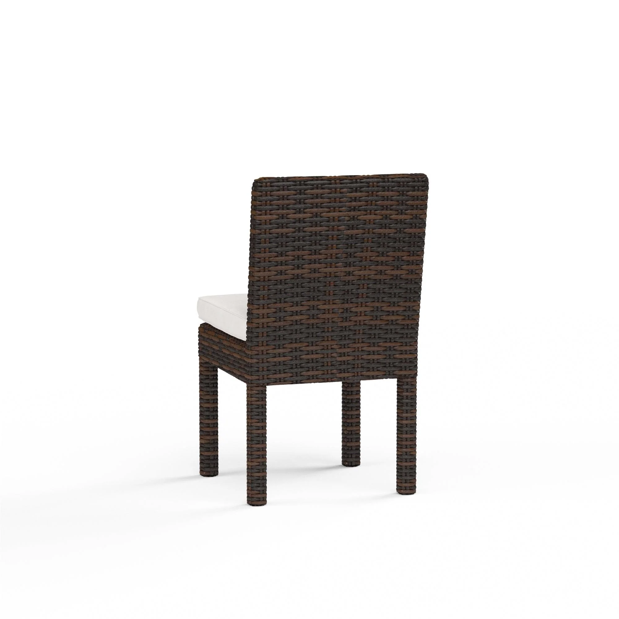 Montecito Armless Dining Chair in Canvas Flax w/ Self Welt - Frankwebs