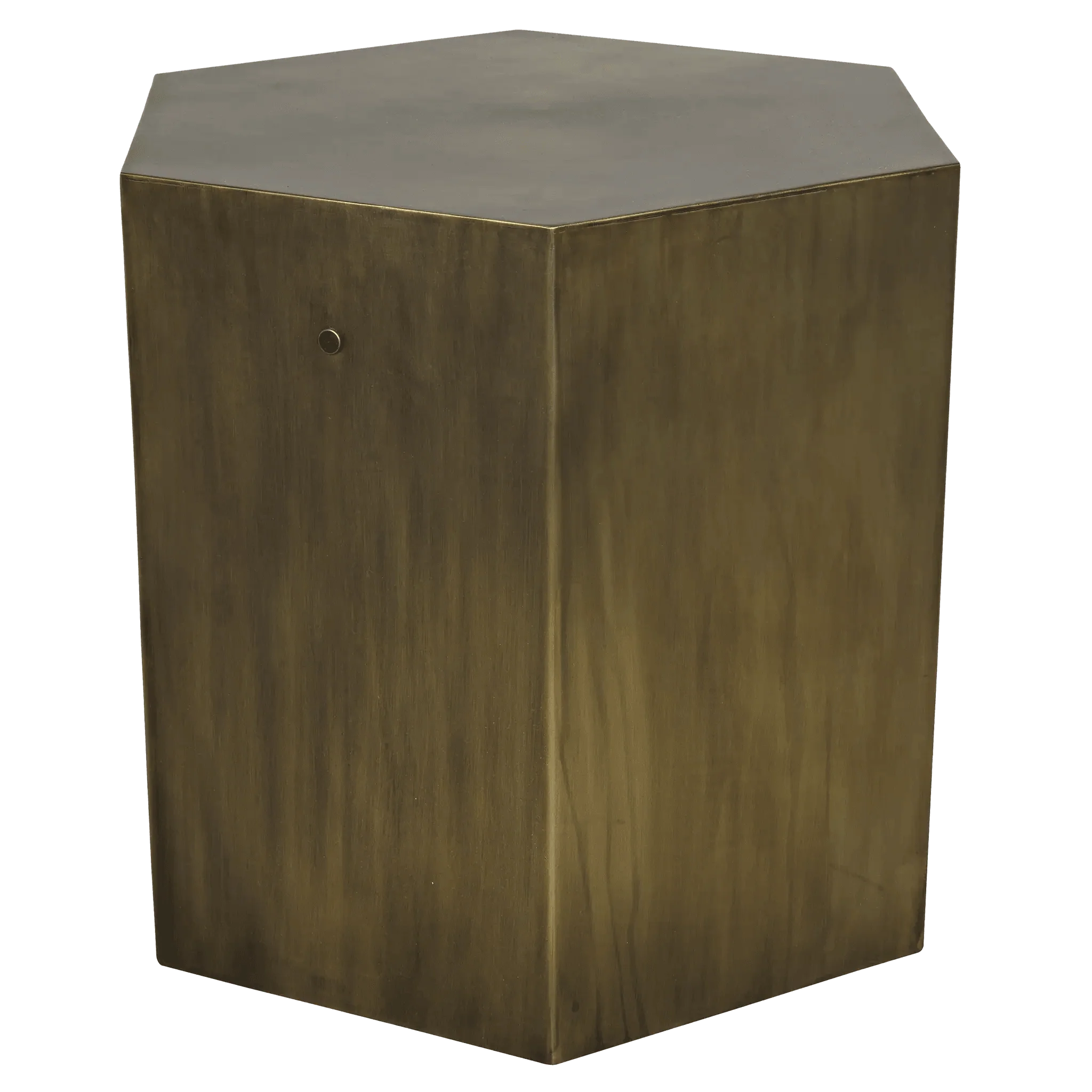Aria Side Table B, Steel with Aged Brass Finish - Frankwebs