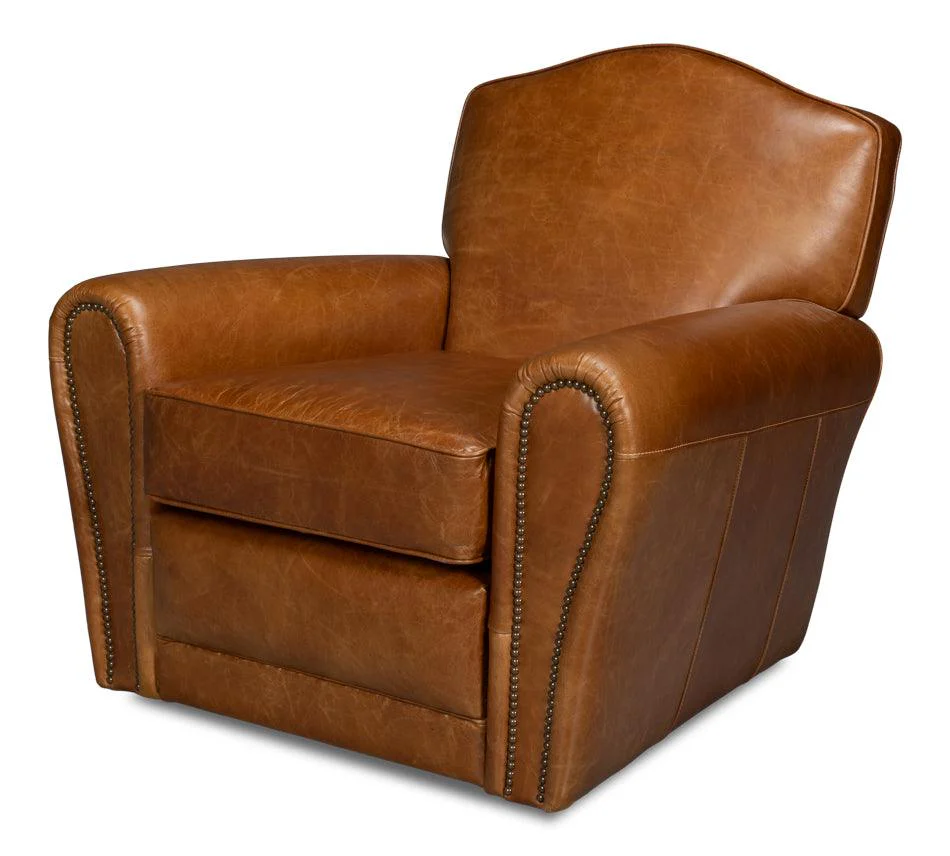 Elite French Club Swivel Chair Cuba Brn - Frankwebs