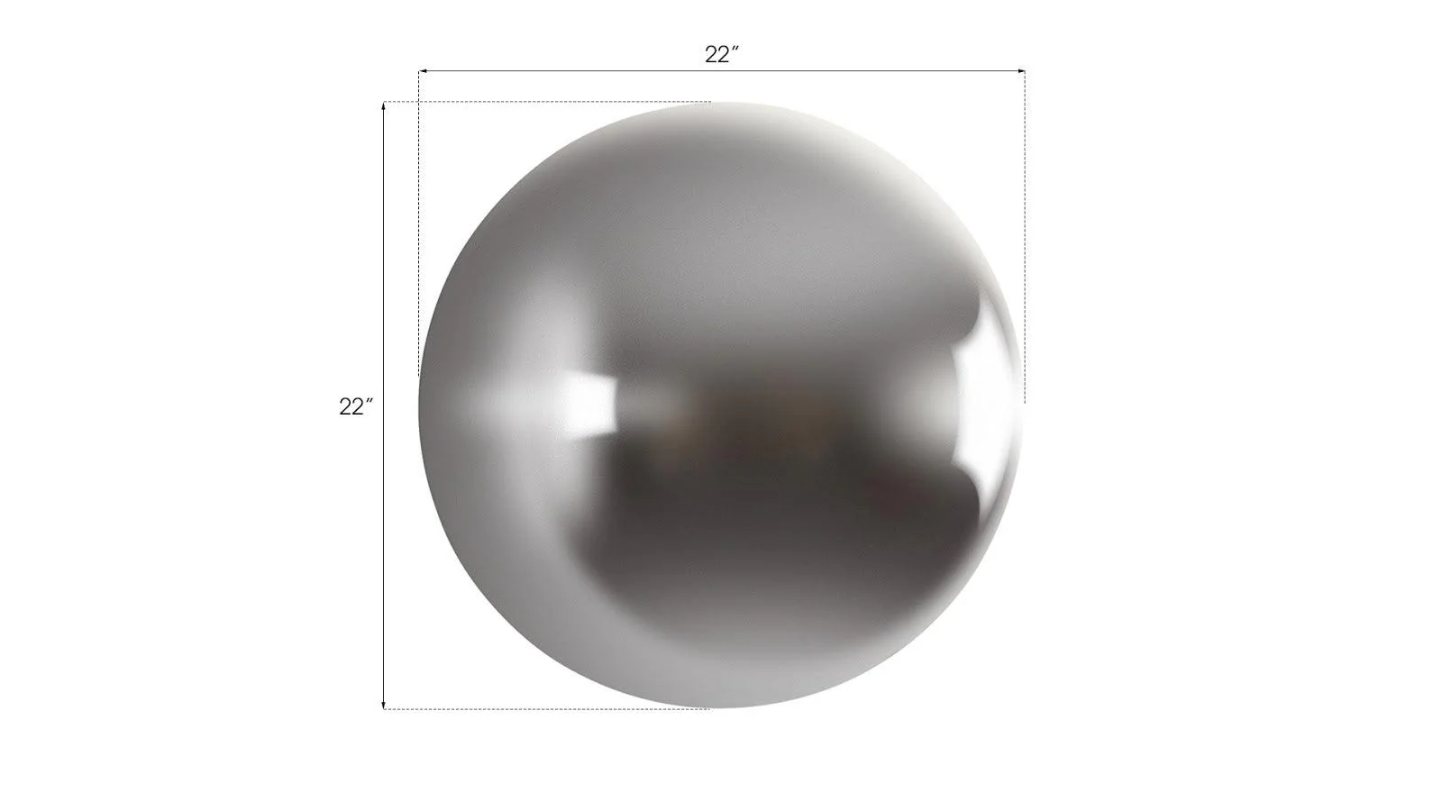 Ball on the Wall, Large, Polished Aluminum Finish - Frankwebs