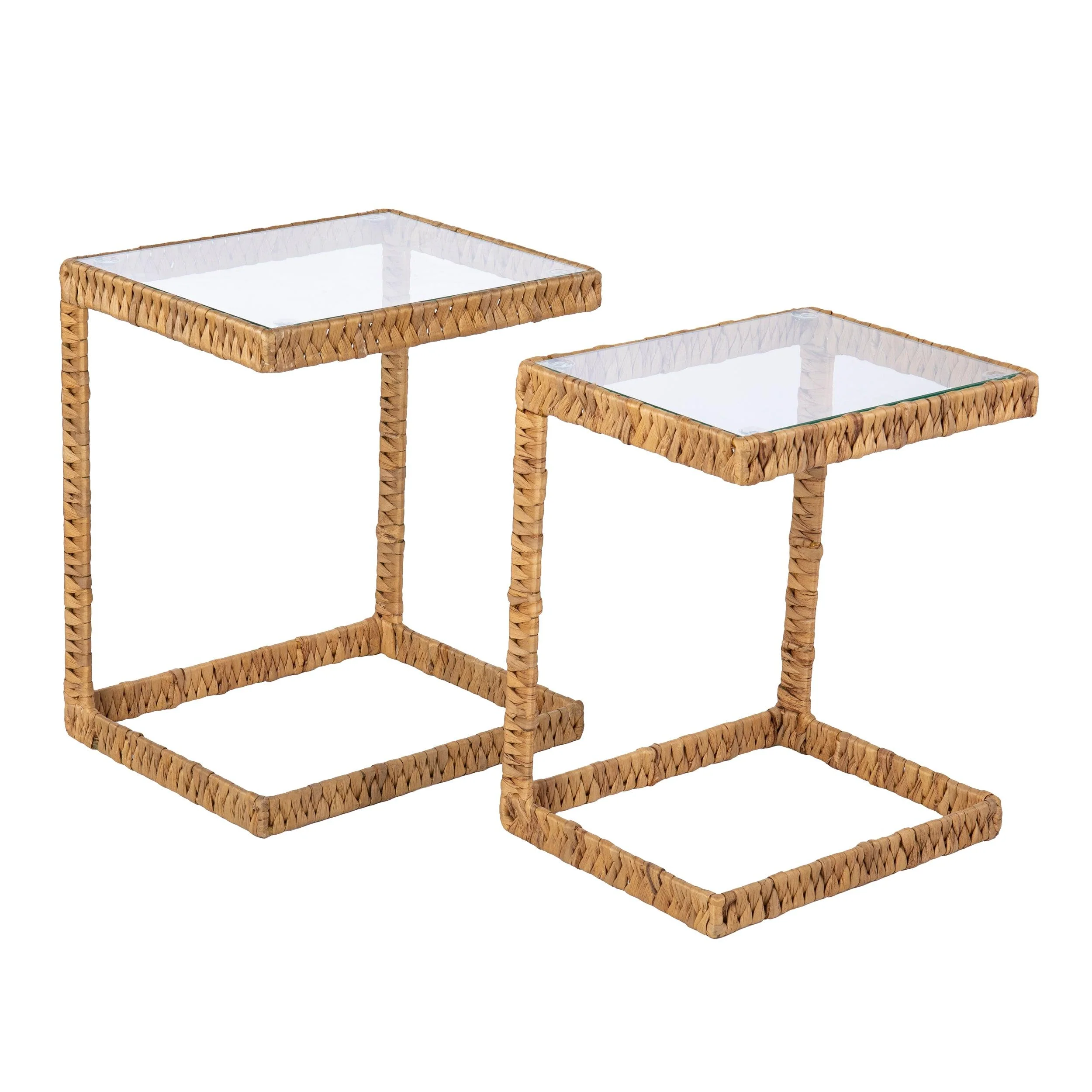 Ismaya Water Hyacinth C Tables – 2pc Set - Frankwebs