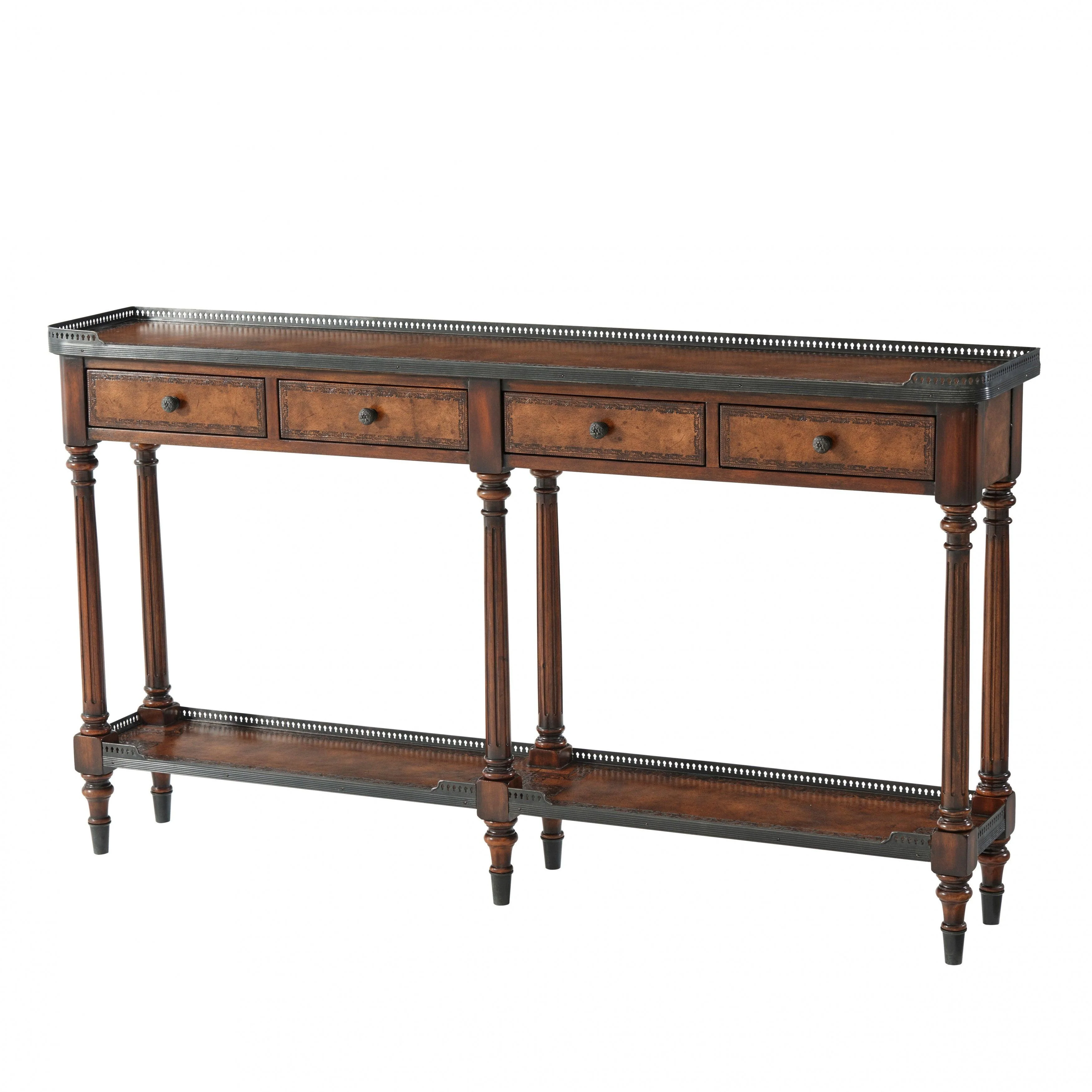 The Louis XVI Leather Console Table - Frankwebs