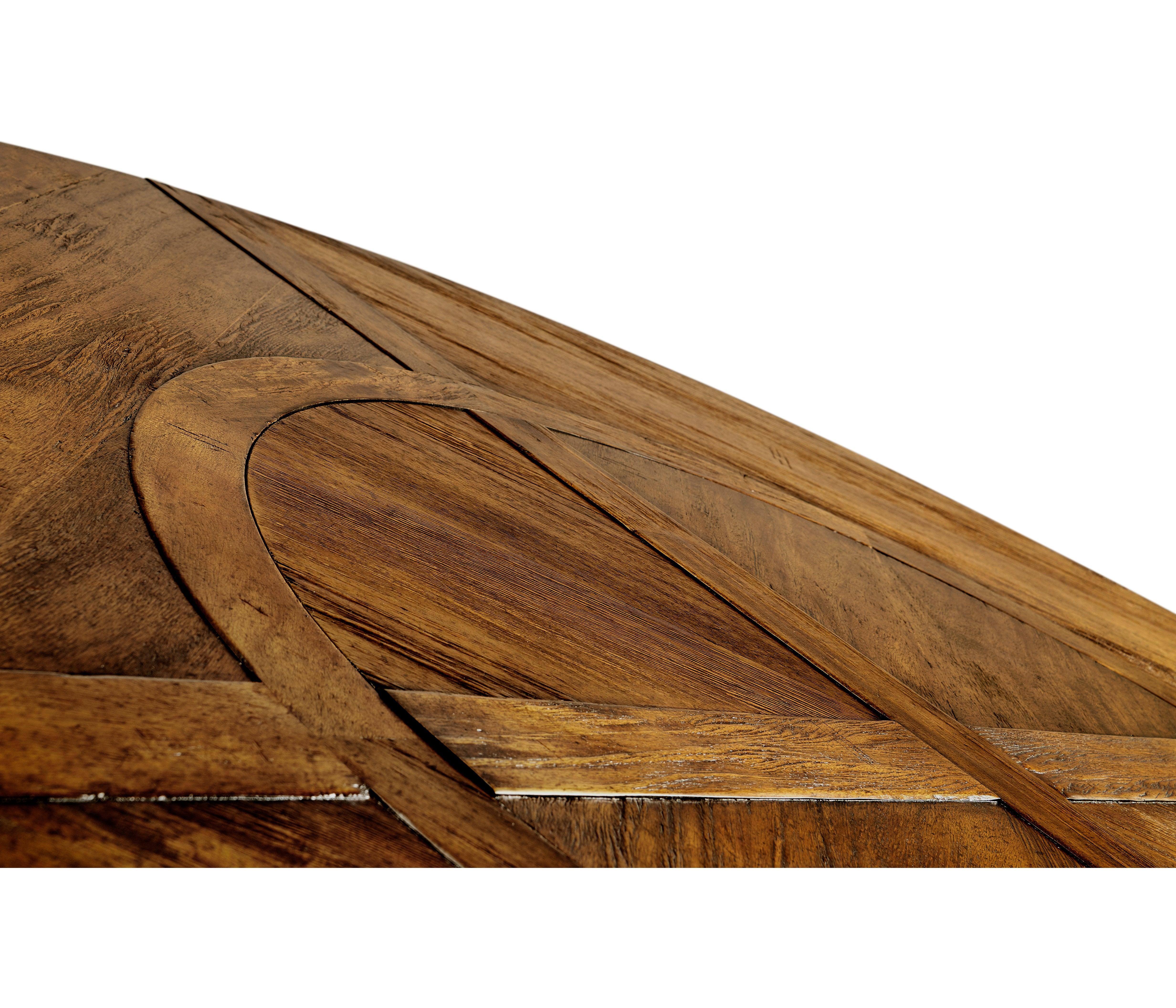 Casual Accents Country Walnut Round Dining Table 72