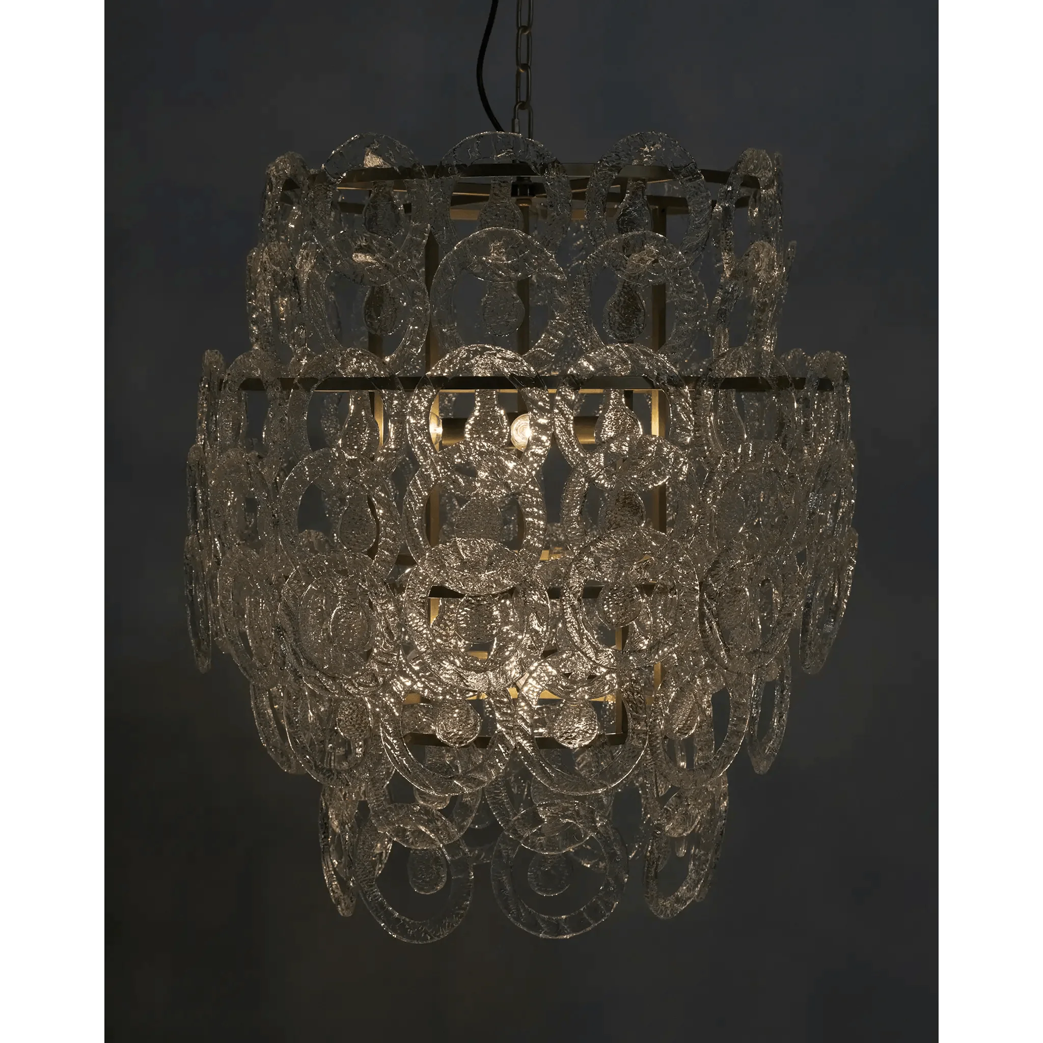 Quebec Chandelier, Metal with Brass Finish - Frankwebs