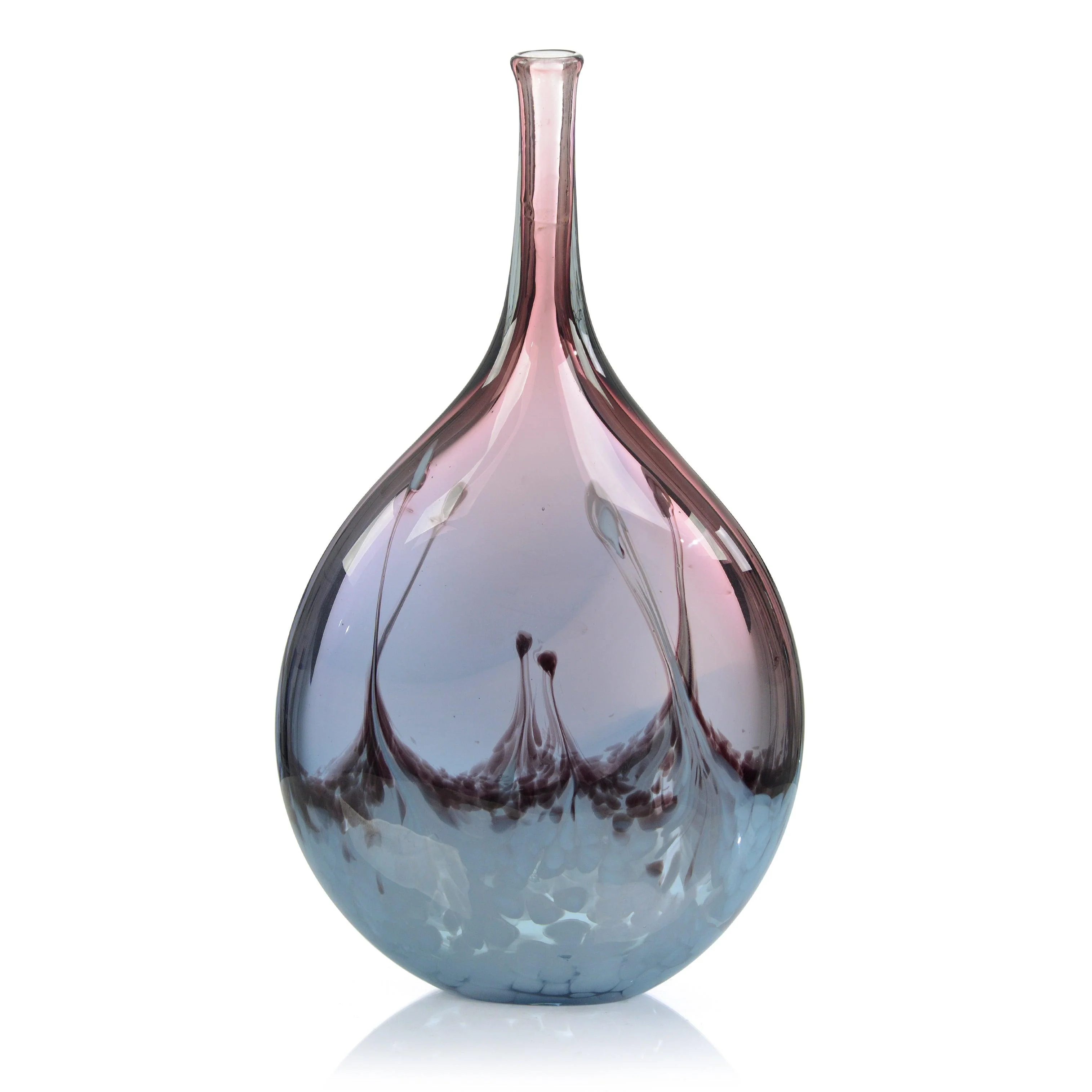 Translucent Lavender and Blue Handblown Vase II - Frankwebs