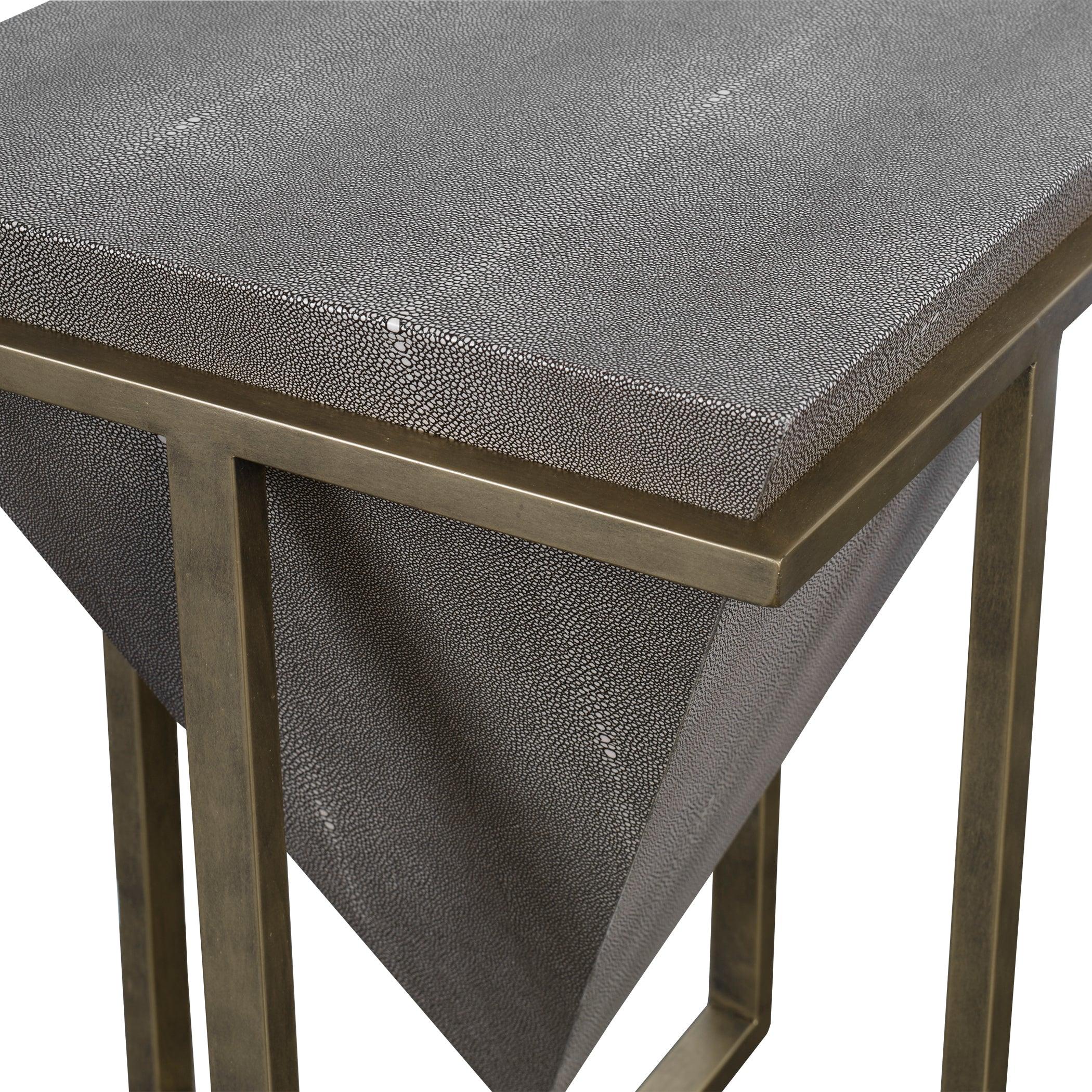 BERTRAND SHAGREEN ACCENT TABLE - Frankwebs