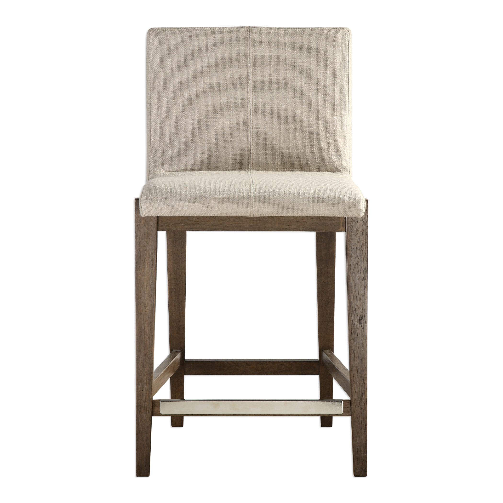 KLEMENS LINEN COUNTER STOOL - Frankwebs