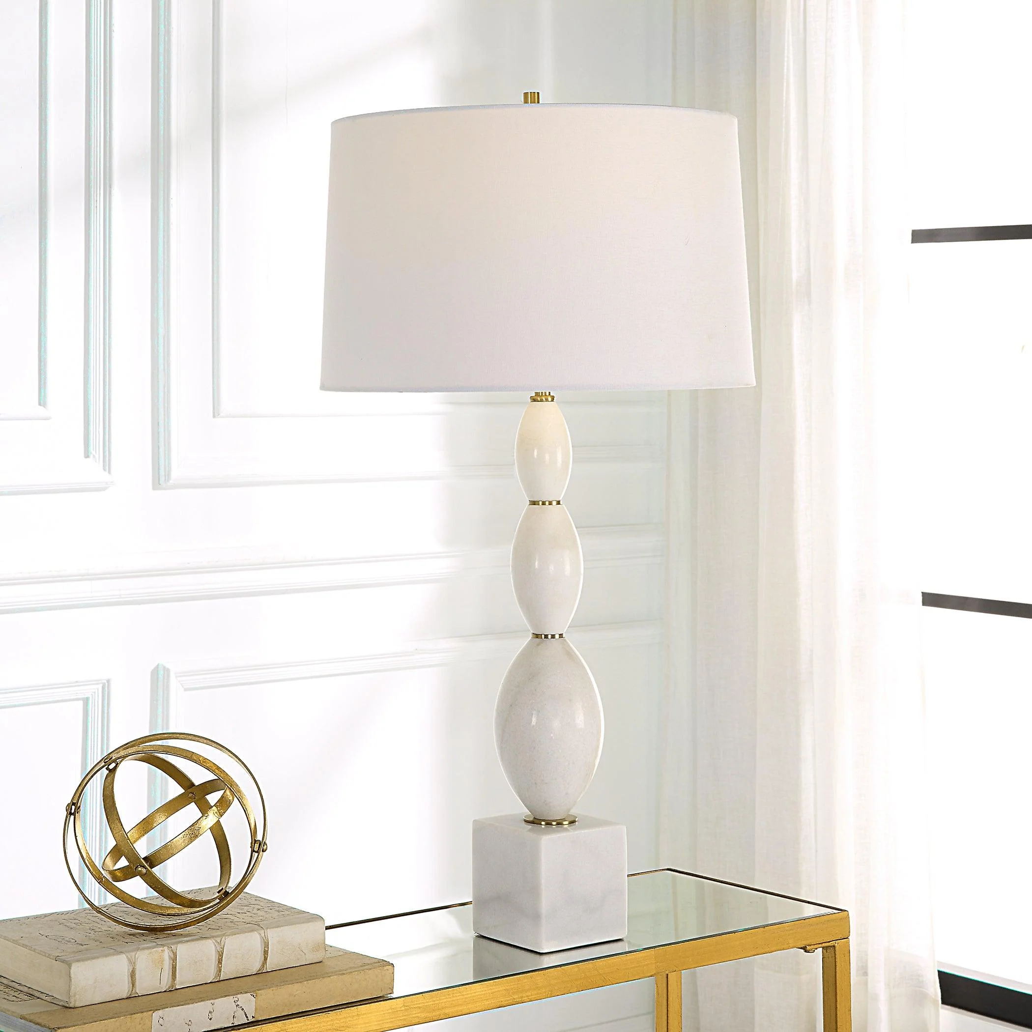 Regalia White Marble Table Lamp - Frankwebs