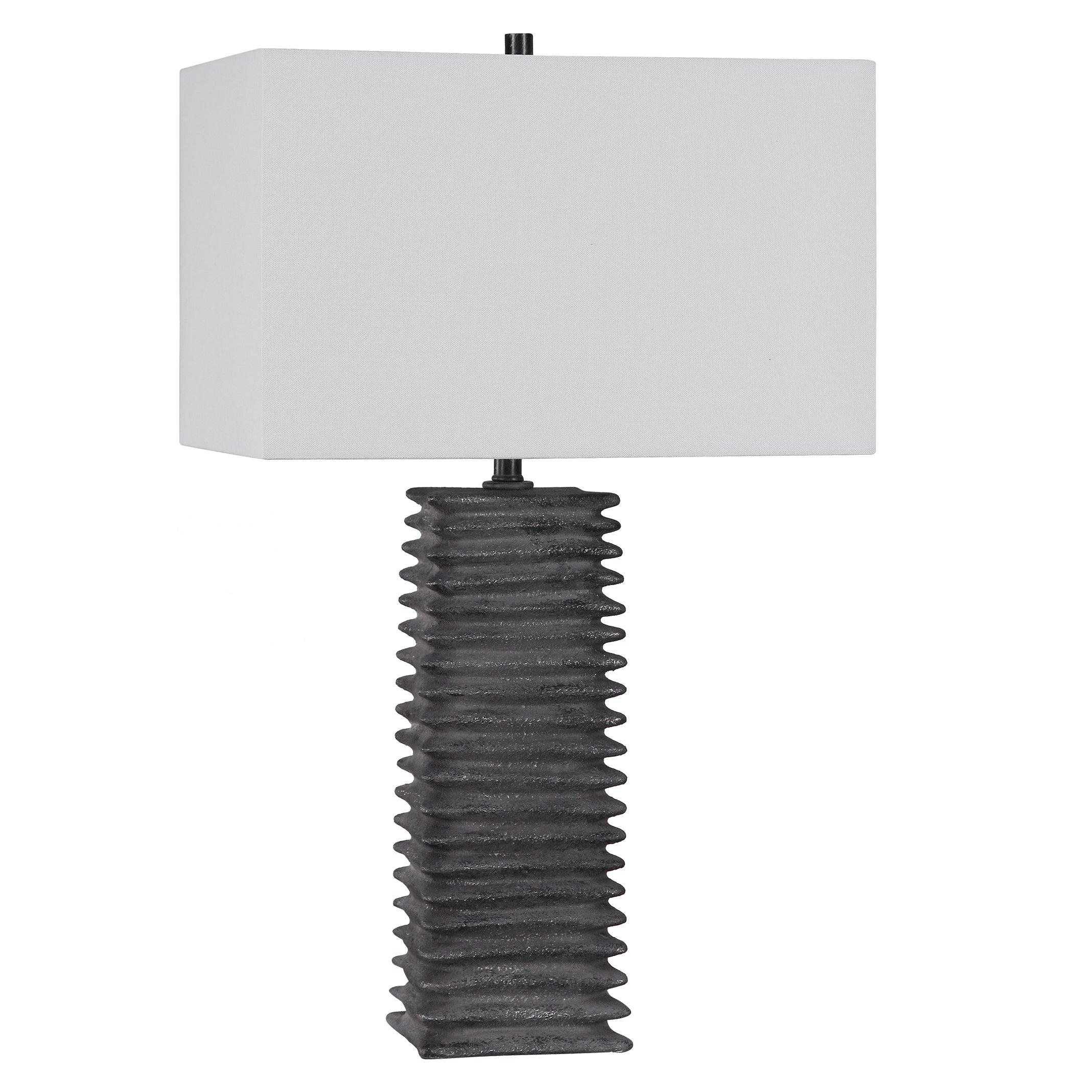 SANDERSON METALLIC CHARCOAL TABLE LAMP - Frankwebs