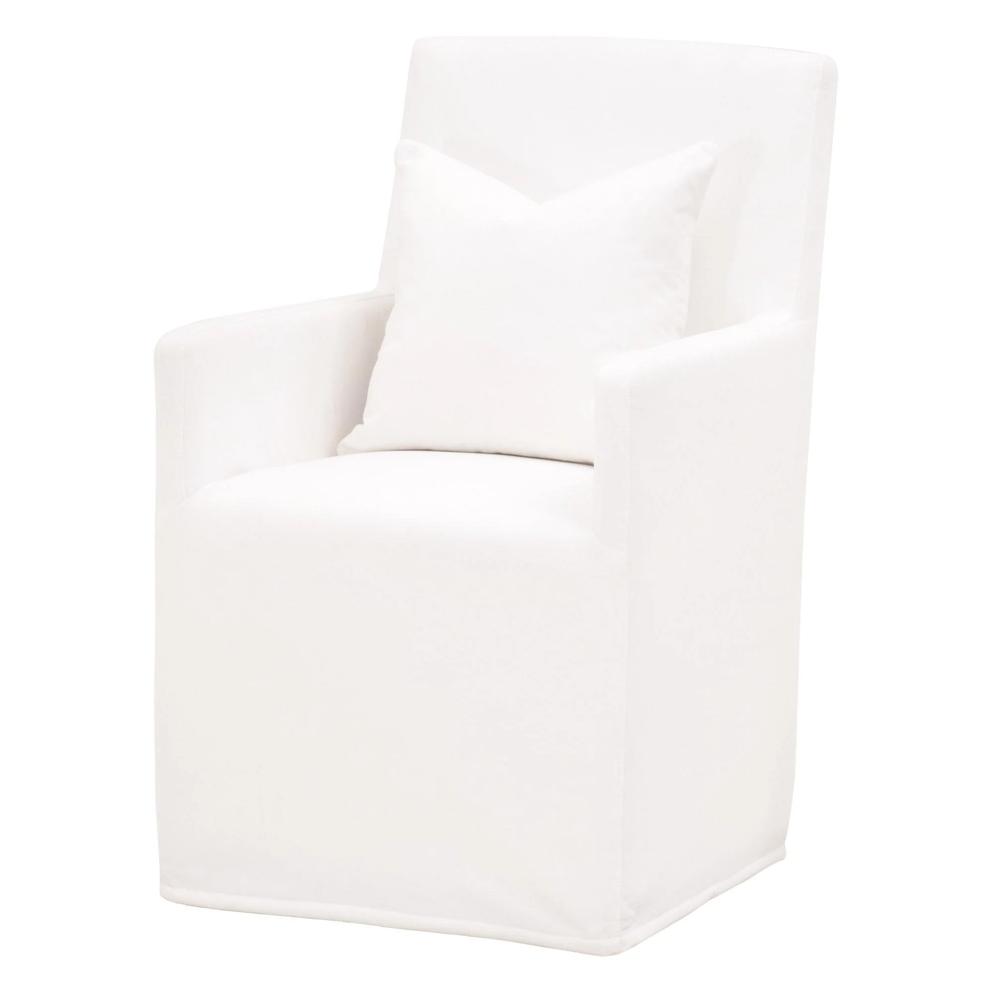Shelter Slipcover Arm Chair with Casters - Frankwebs