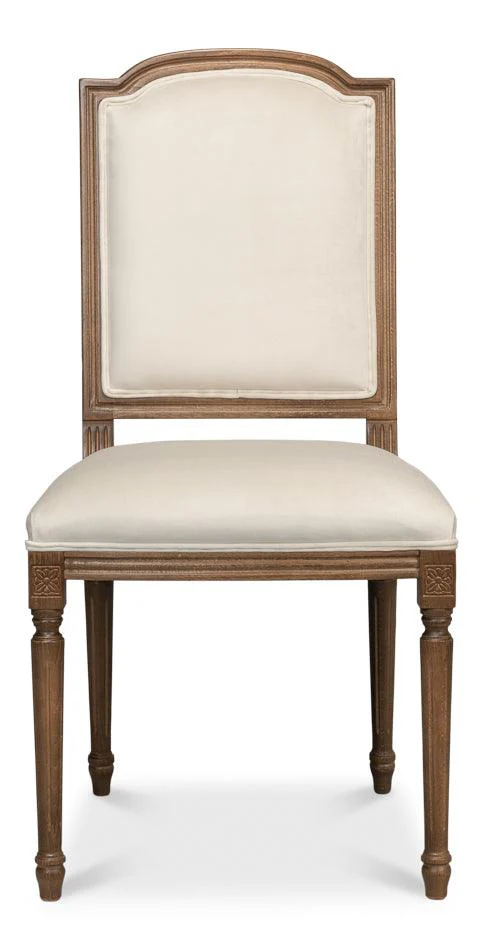 Louis Xvi Squared Side Chair Driftwood - Set of 2 - Frankwebs