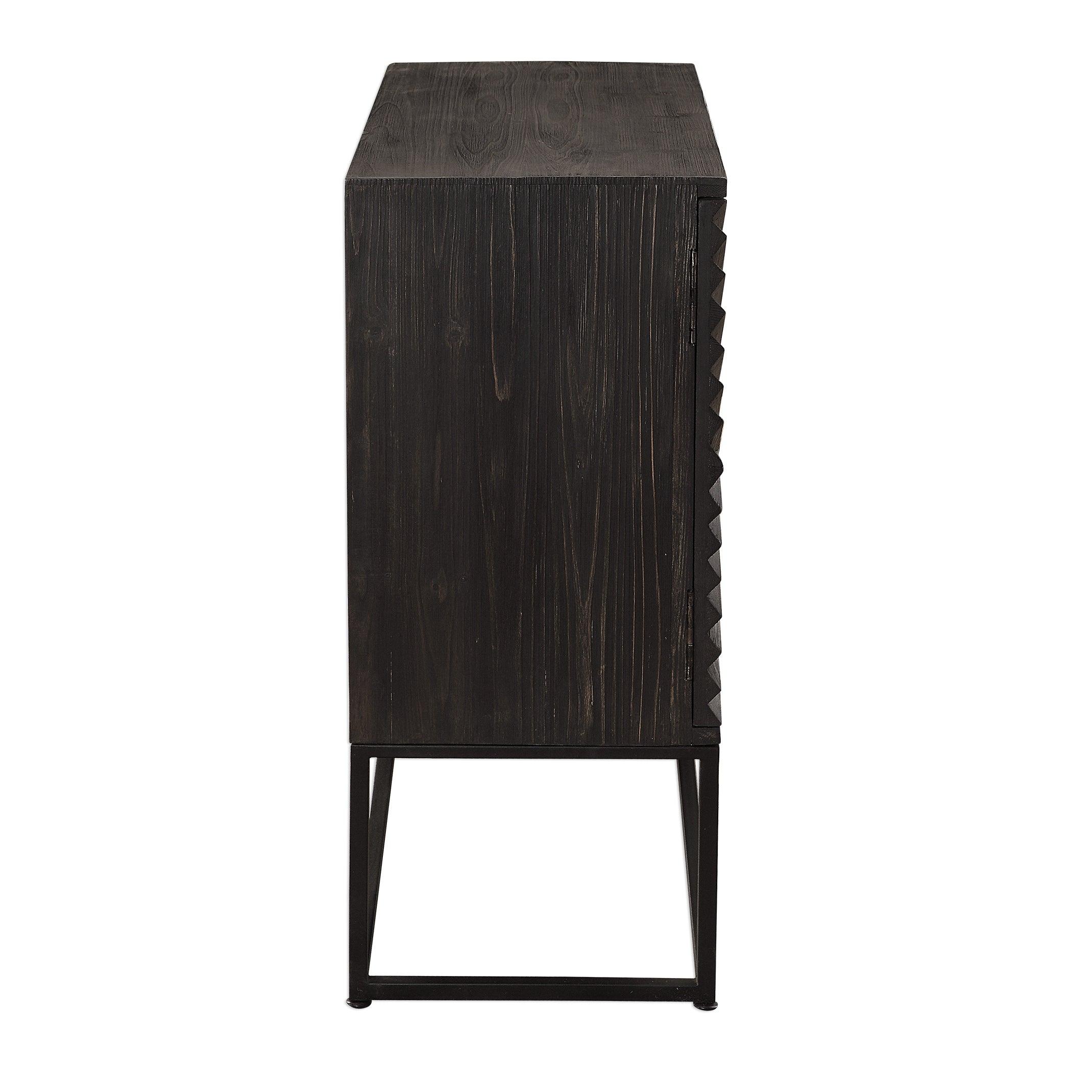 Zadie Ebony Accent Cabinet - Frankwebs
