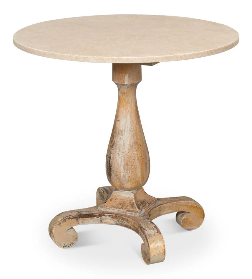 Bistro Table - Ant. Oak Shiny Trav.Top - Frankwebs