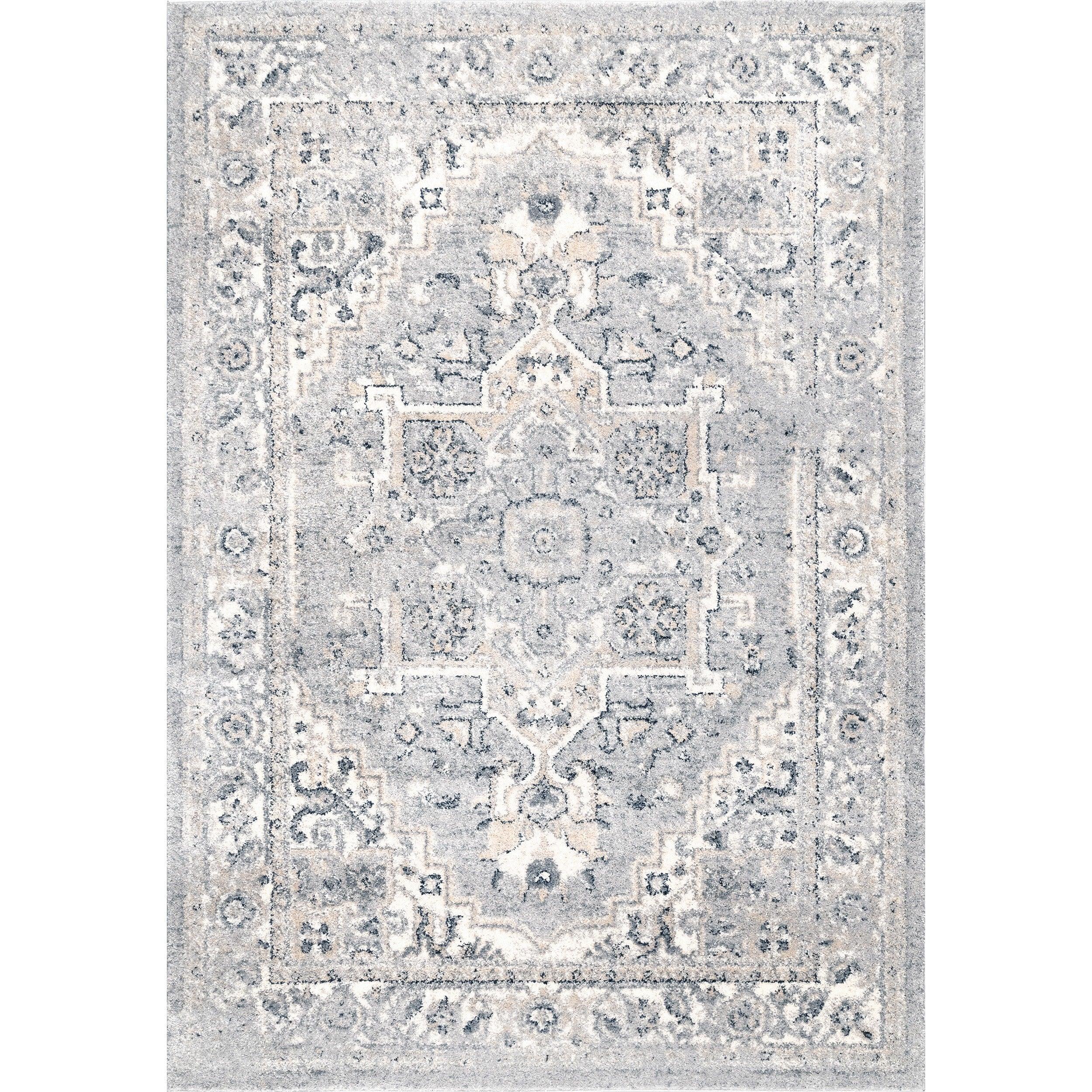 Gena Distressed Transitional Medallion Area Rug - Frankwebs