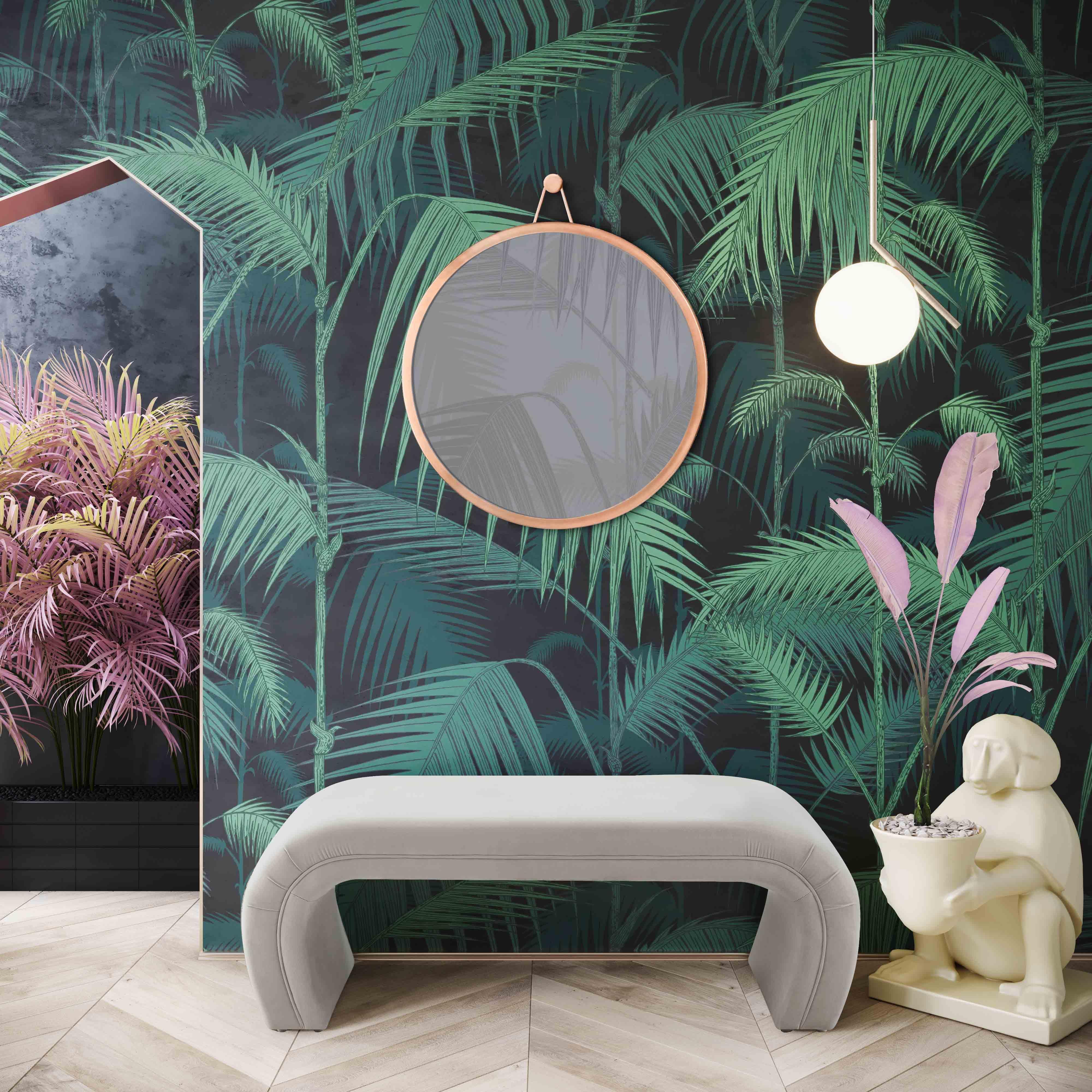 Kenya Light Grey Velvet Bench - Frankwebs