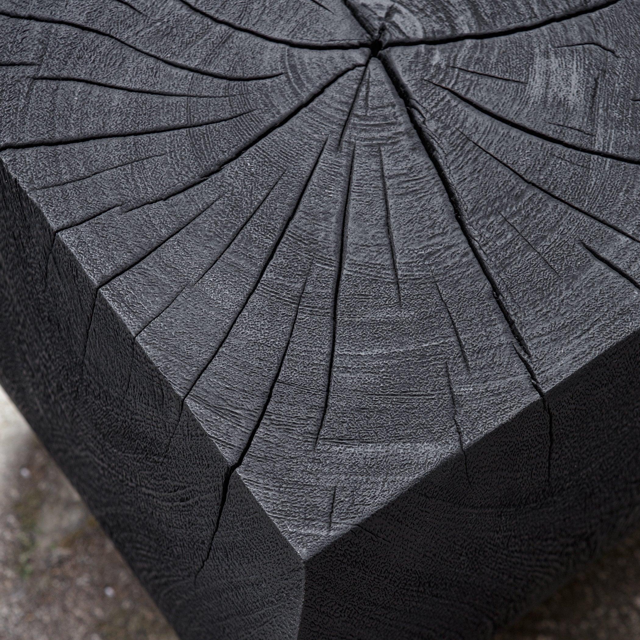 Grove Black Wooden Accent Stool - Frankwebs