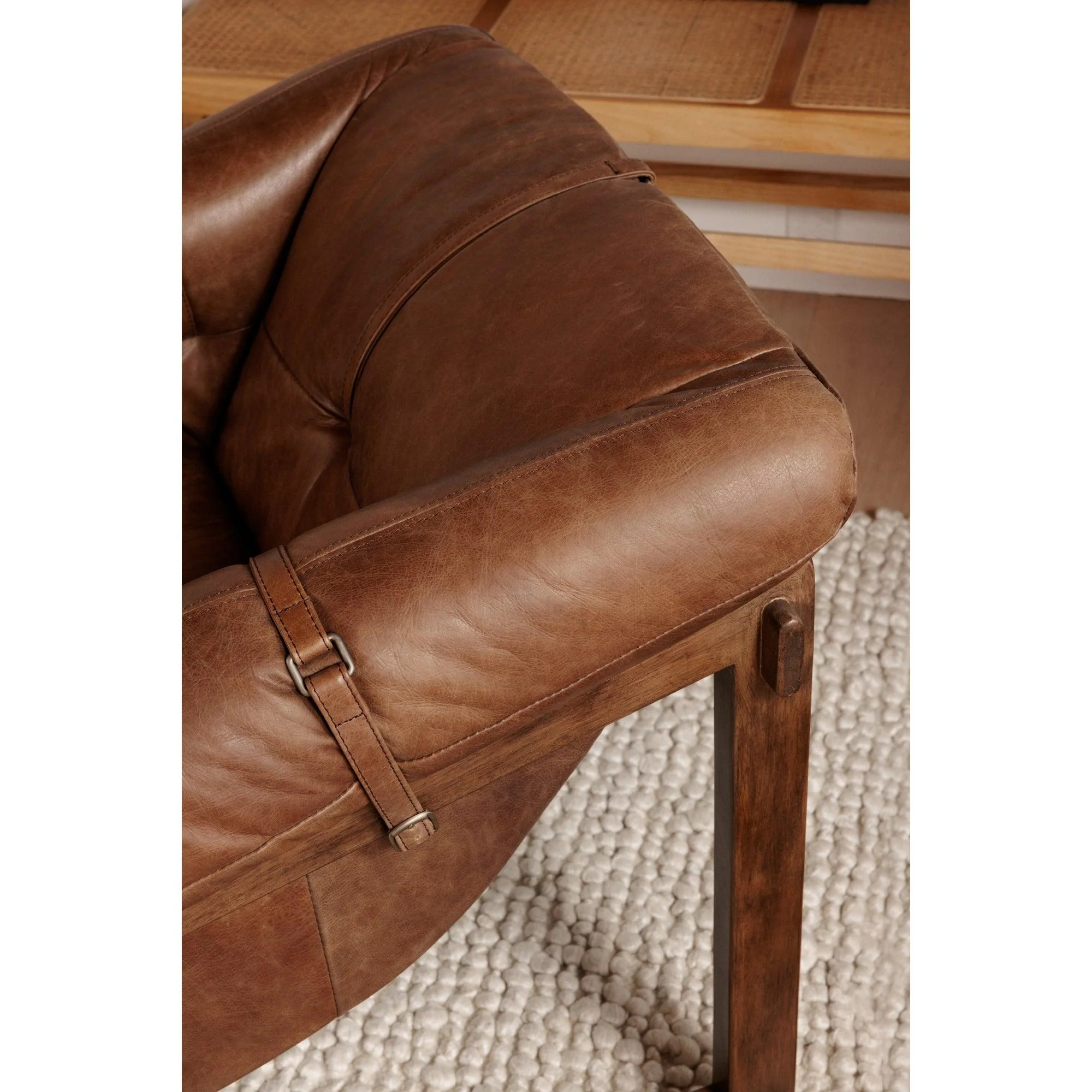 Bellos Accent Chair Open Road Brown Leather - Frankwebs