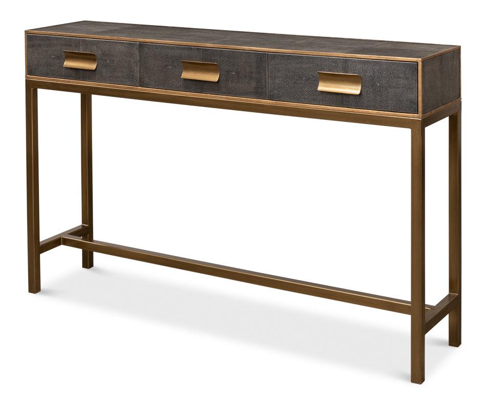 Gideon Shagreen Console Table - Ant.Grey - Frankwebs
