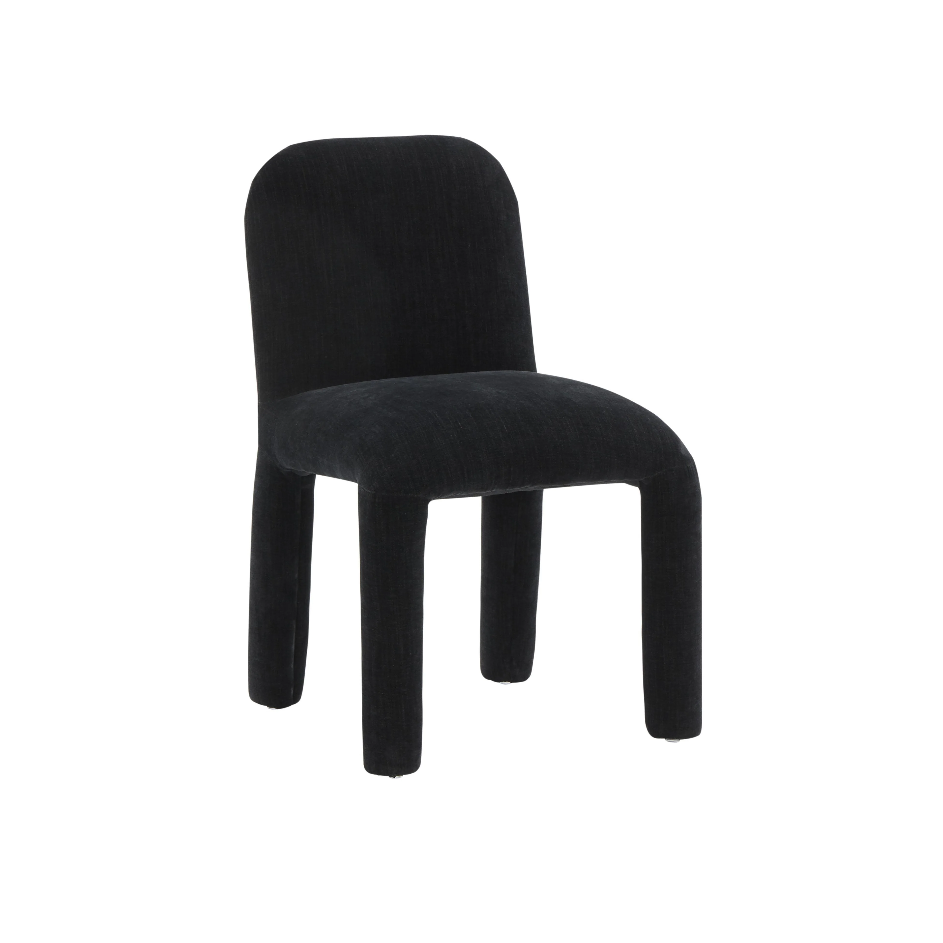 Georgia Midnight Black Chenille Dining Chair - Frankwebs