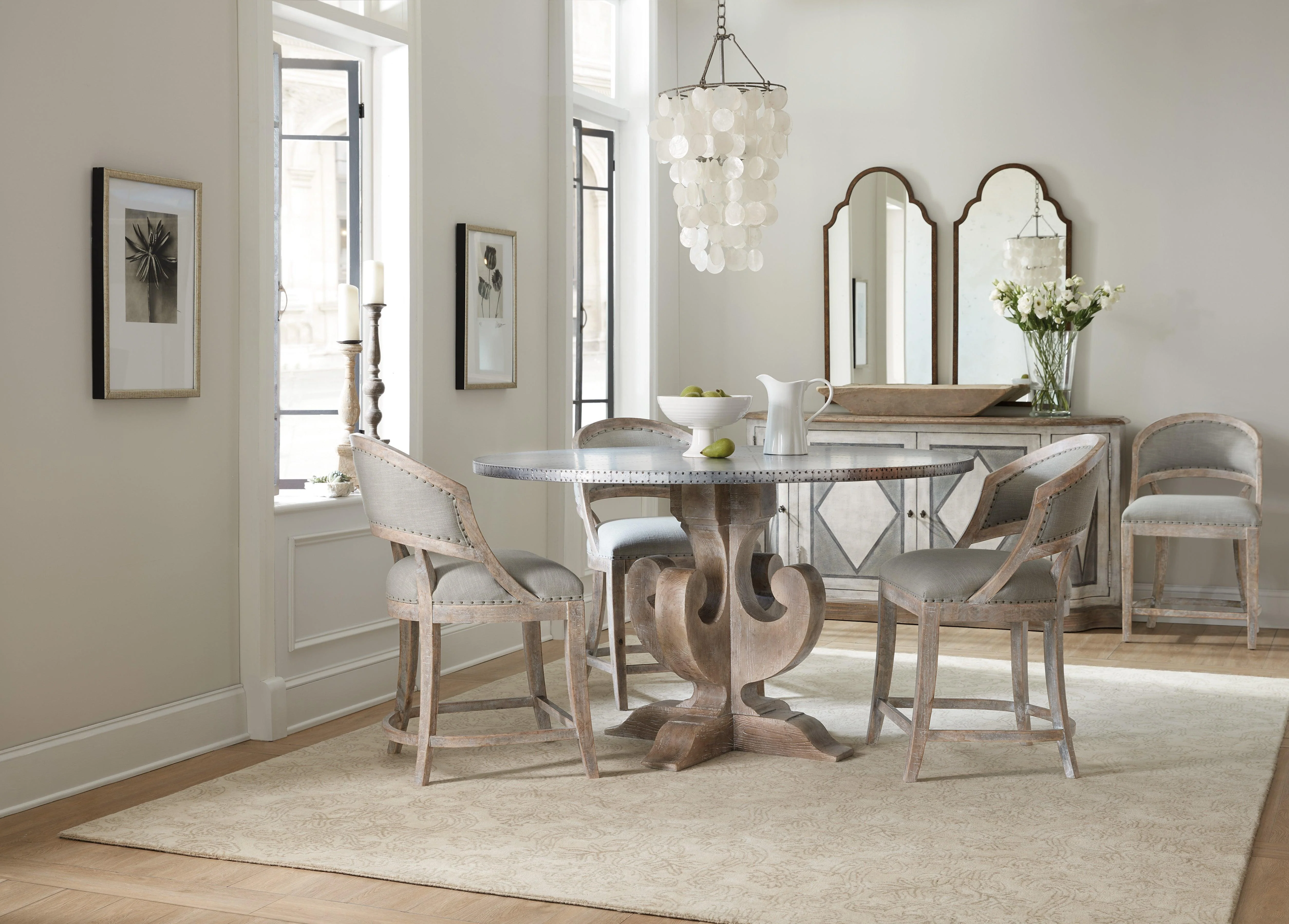 Boheme Ascension 60in Zinc Round Dining Table - Frankwebs