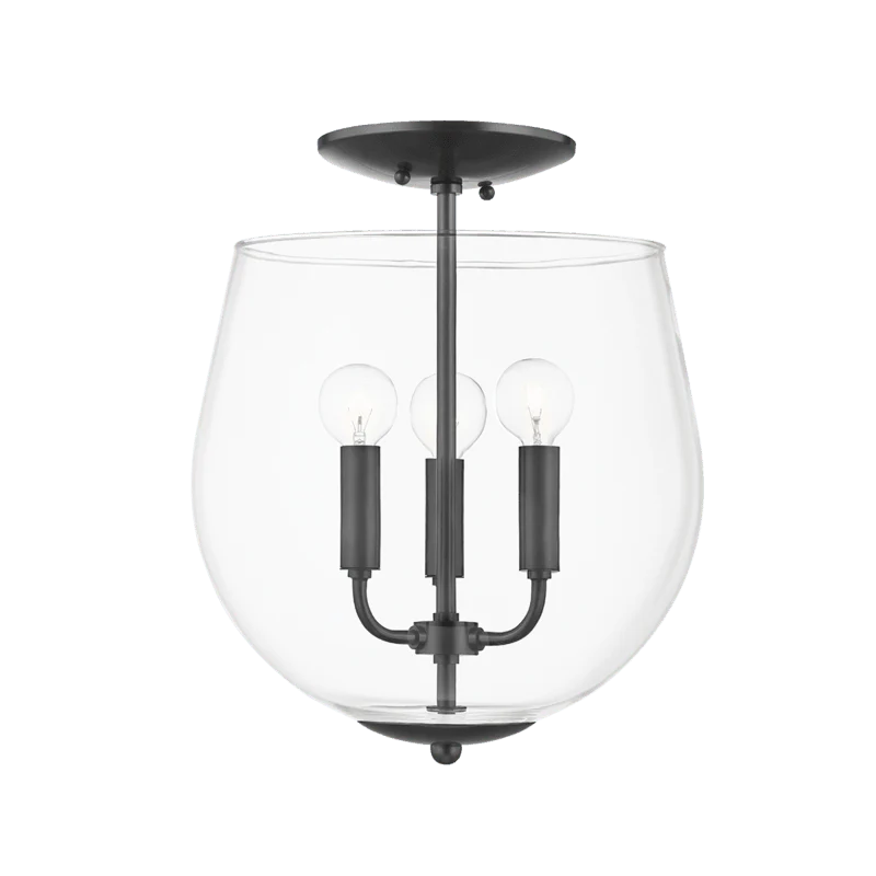 BOBBI 3 LIGHT SEMI FLUSH MOUNT - Frankwebs